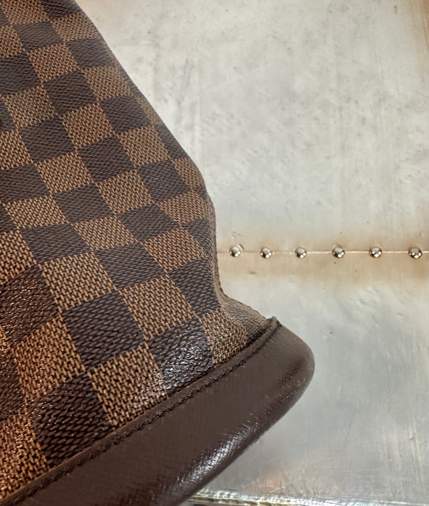 Pre-owned Authentic Louis Vuitton Bucket Damier Ebene Shoulder Bag