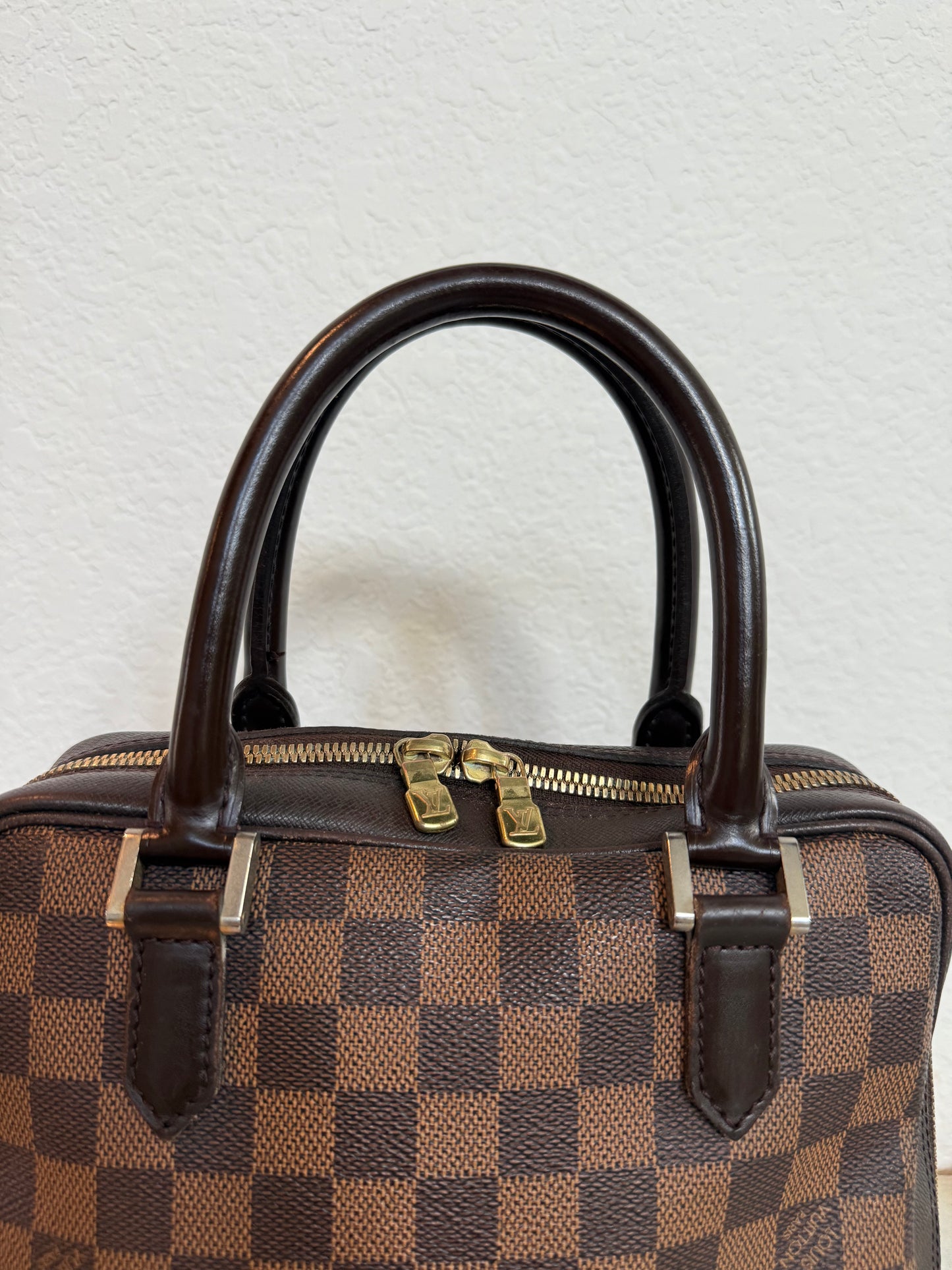 Pre-owned Authentic Louis Vuitton Brera Damier Ebene Handbag