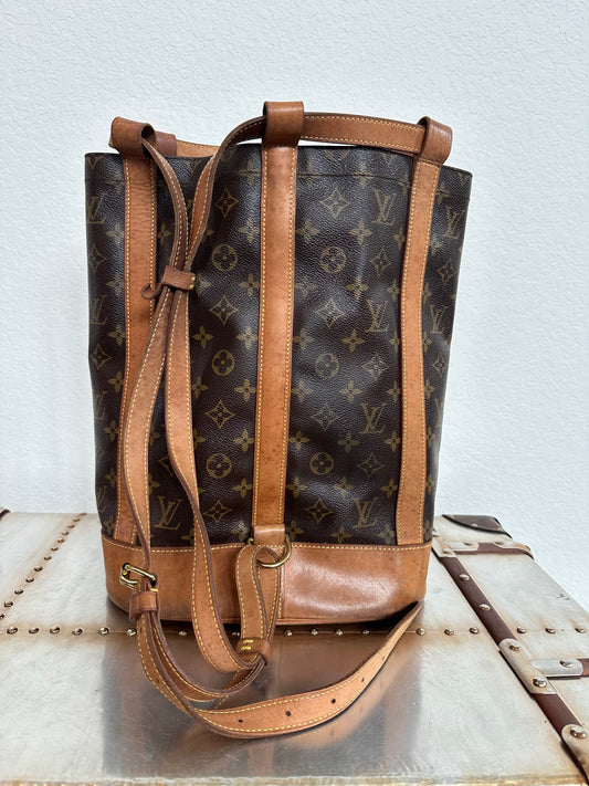 Pre-owned Authentic Louis Vuitton Randonnee PM Monogram Backpack