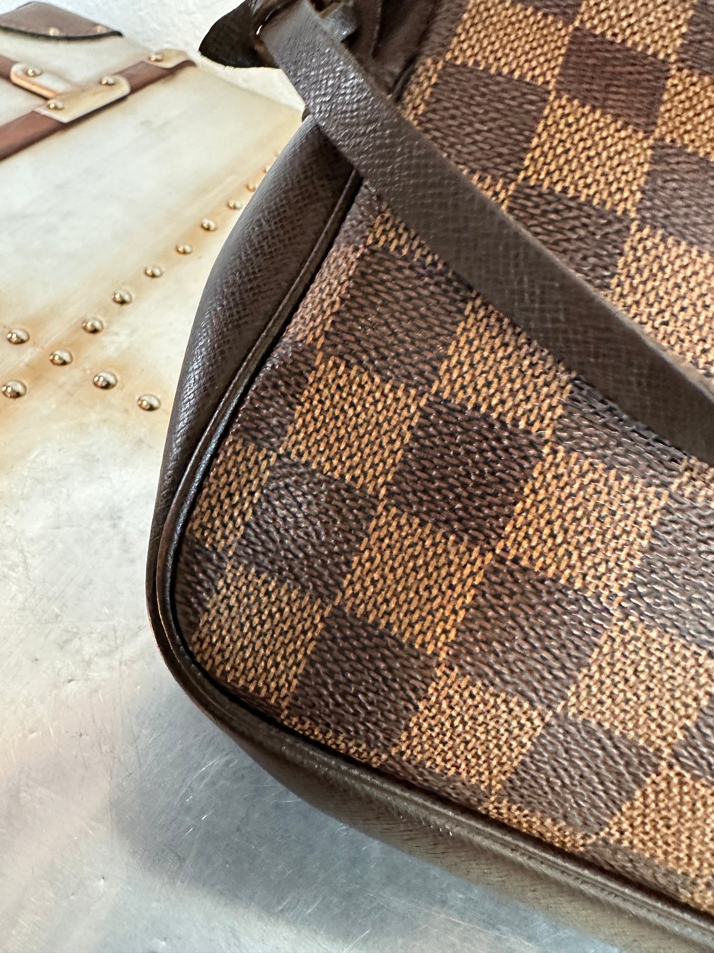 Pre-owned Authentic Louis Vuitton Damier Ebene Trousse Pochette Handbag