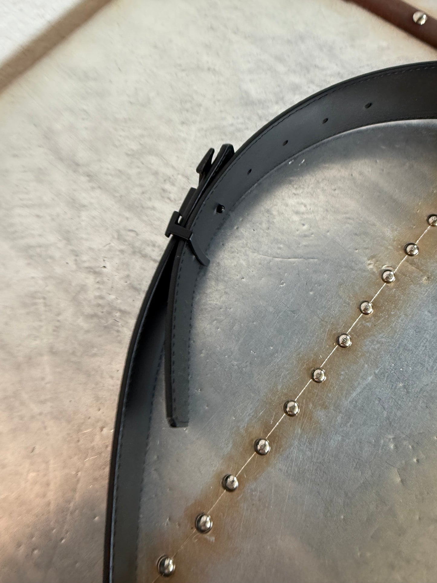 Pre-owned Authentic Louis Vuitton Aerogram 95CM Belt