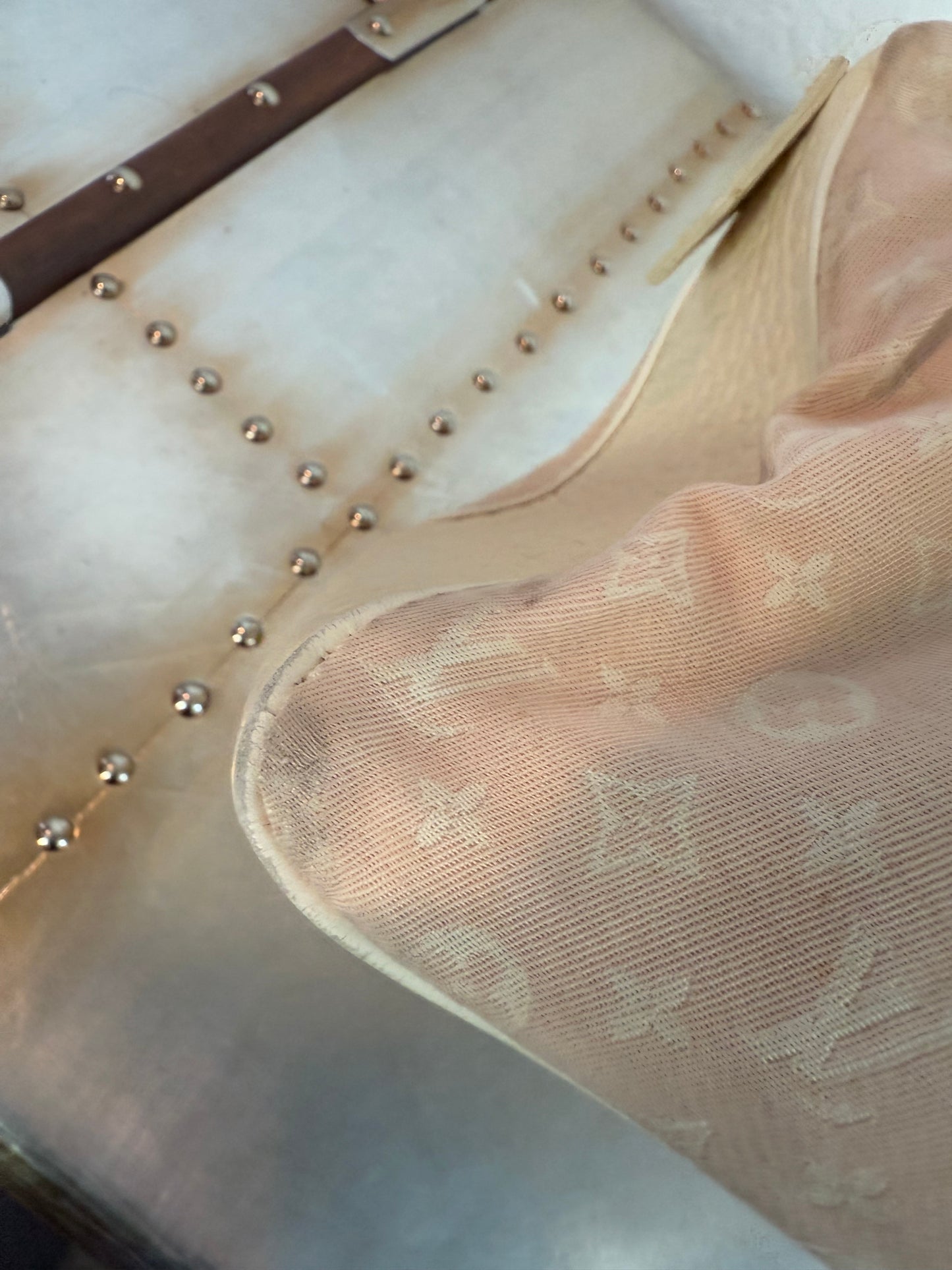 Pre-owned Authentic Louis Vuitton Trapeze PM Monogram Mini Lin Bag