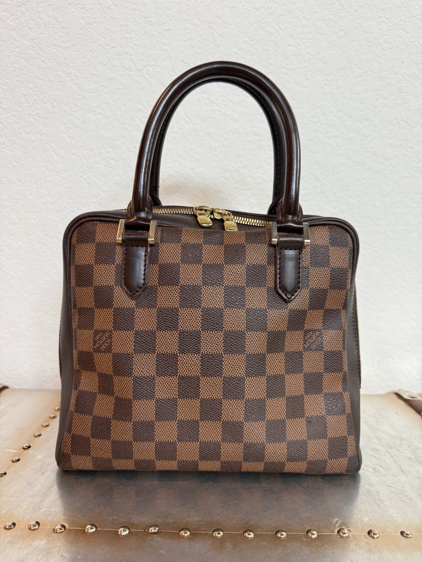 Pre-owned Authentic Louis Vuitton Brera Damier Ebene Handbag