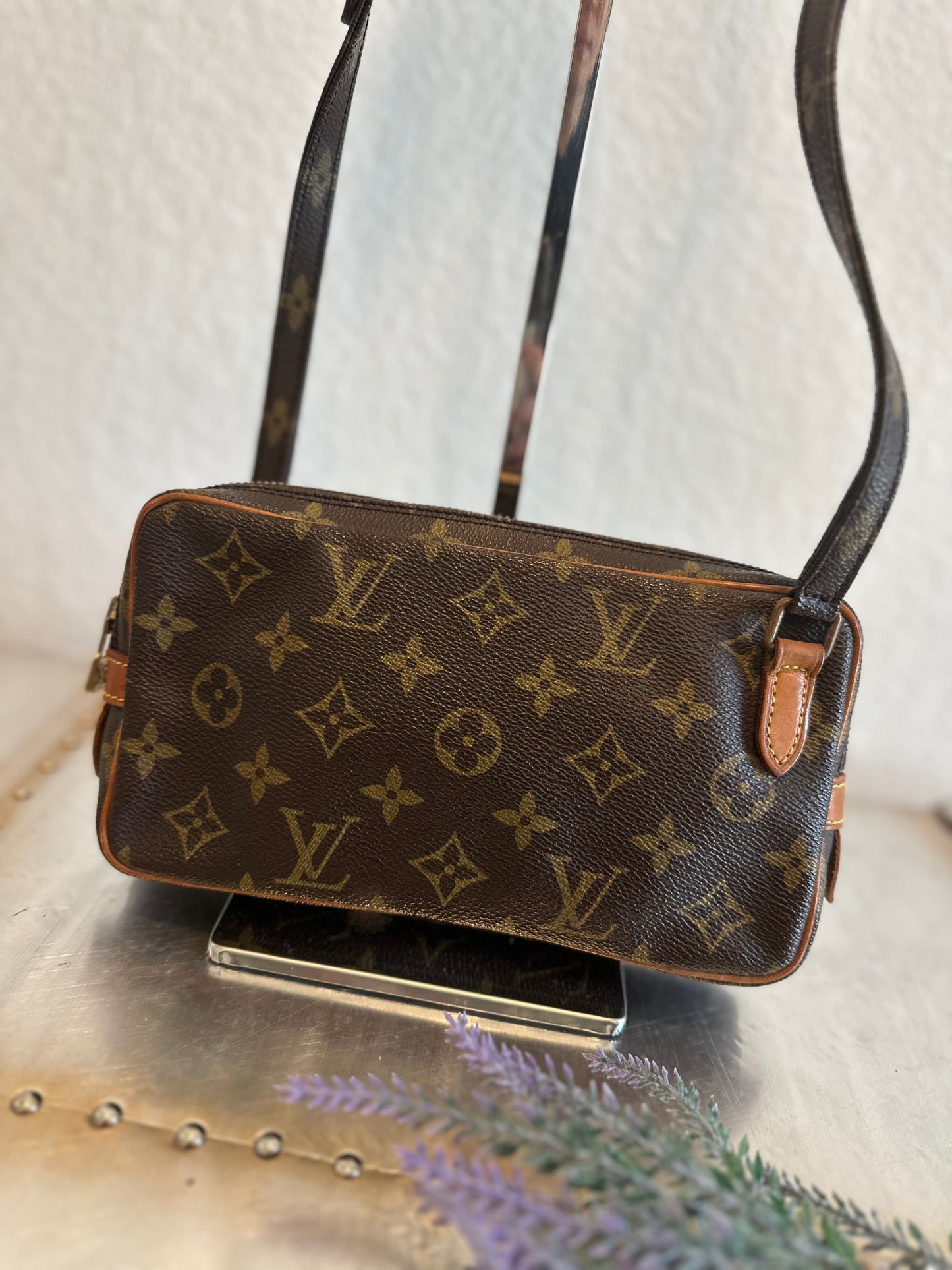 Pre-owned Authentic Louis Vuitton Marly Bandouliere Monogram Crossbody Bag