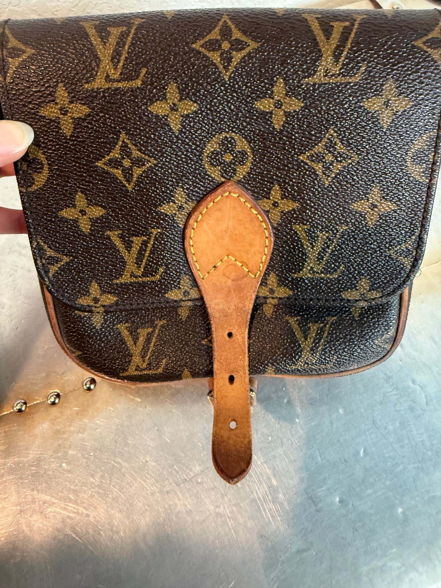 Pre-owned Louis Vuitton Cartouchiere PM Monogram Shoulder / Crossbody Bag