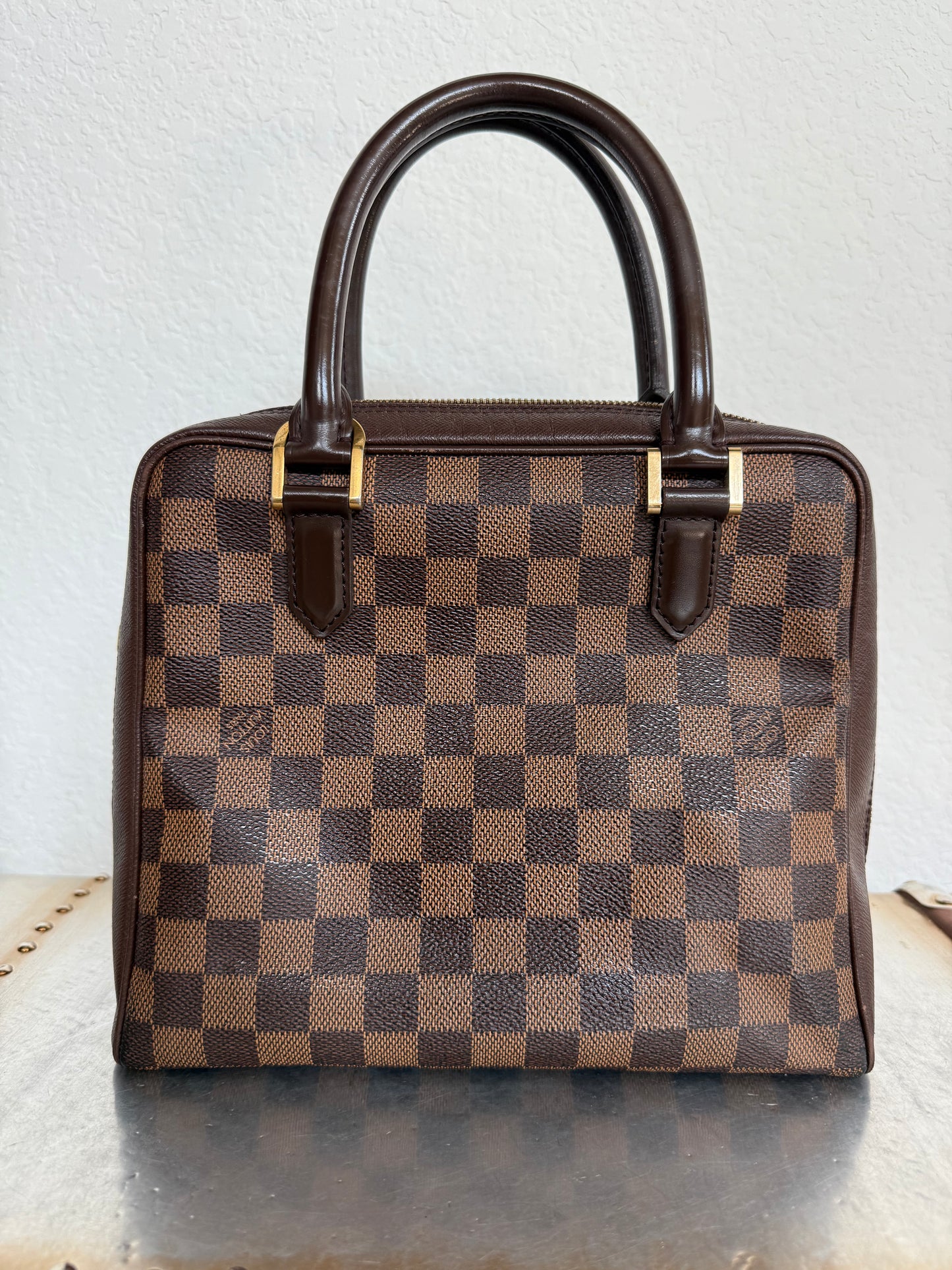 Pre-owned Authentic Louis Vuitton Brera Damier Ebene Handbag