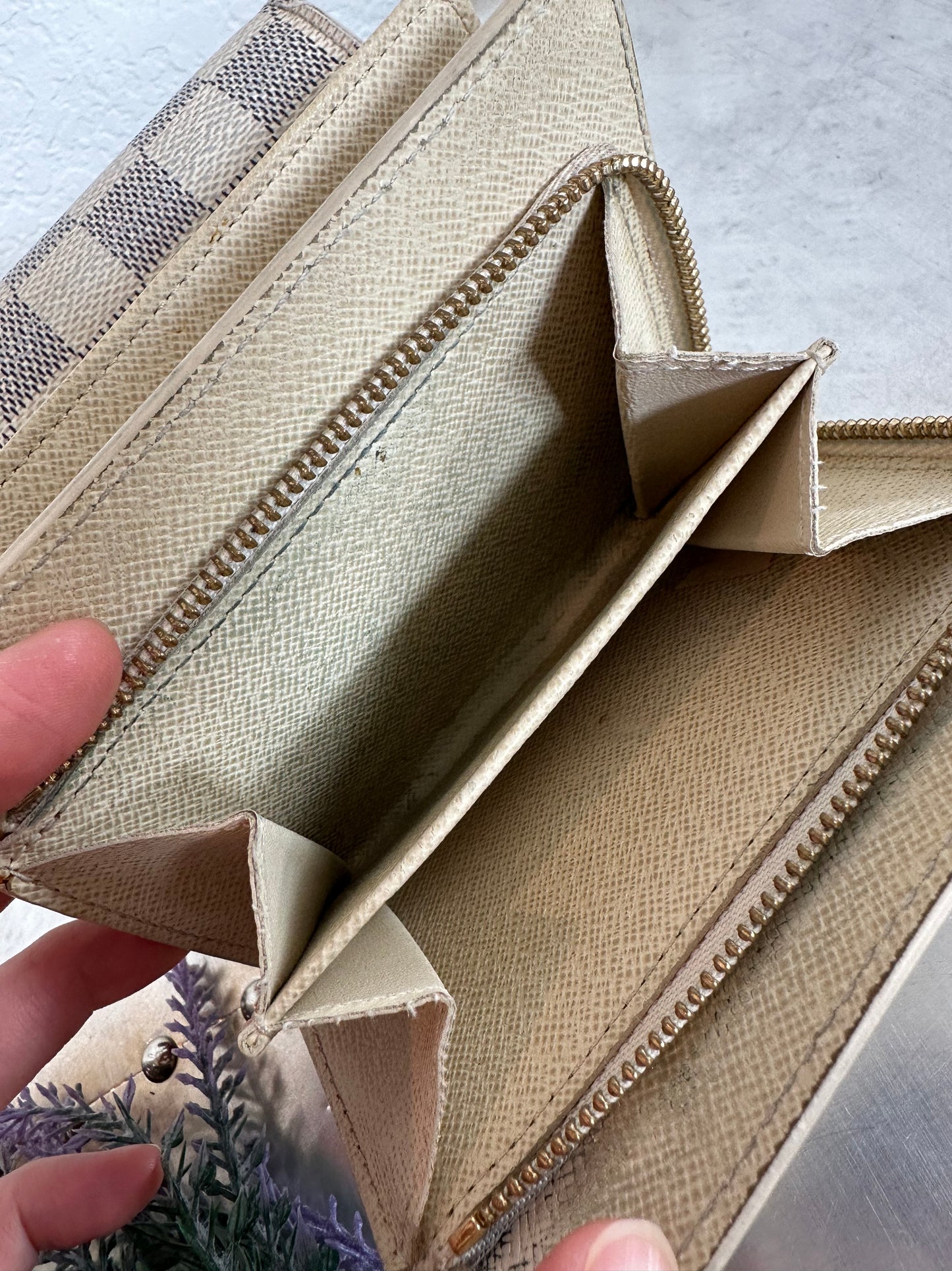 Pre-owned Authentic Louis Vuitton Damier Azur Portefeuille Koala Wallet