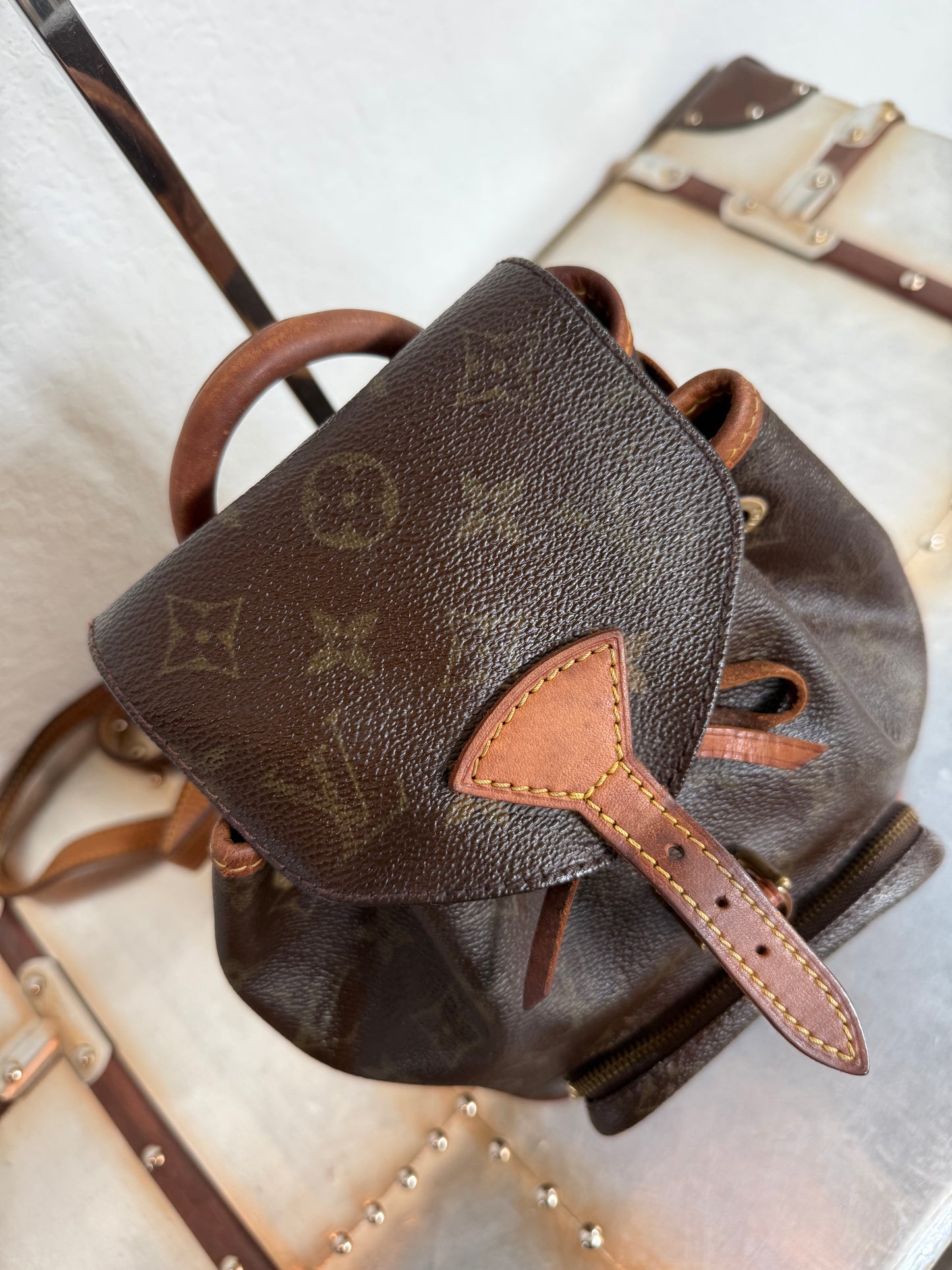 Pre-owned Authentic Louis Vuitton Montsouris Mini Monogram Backpack