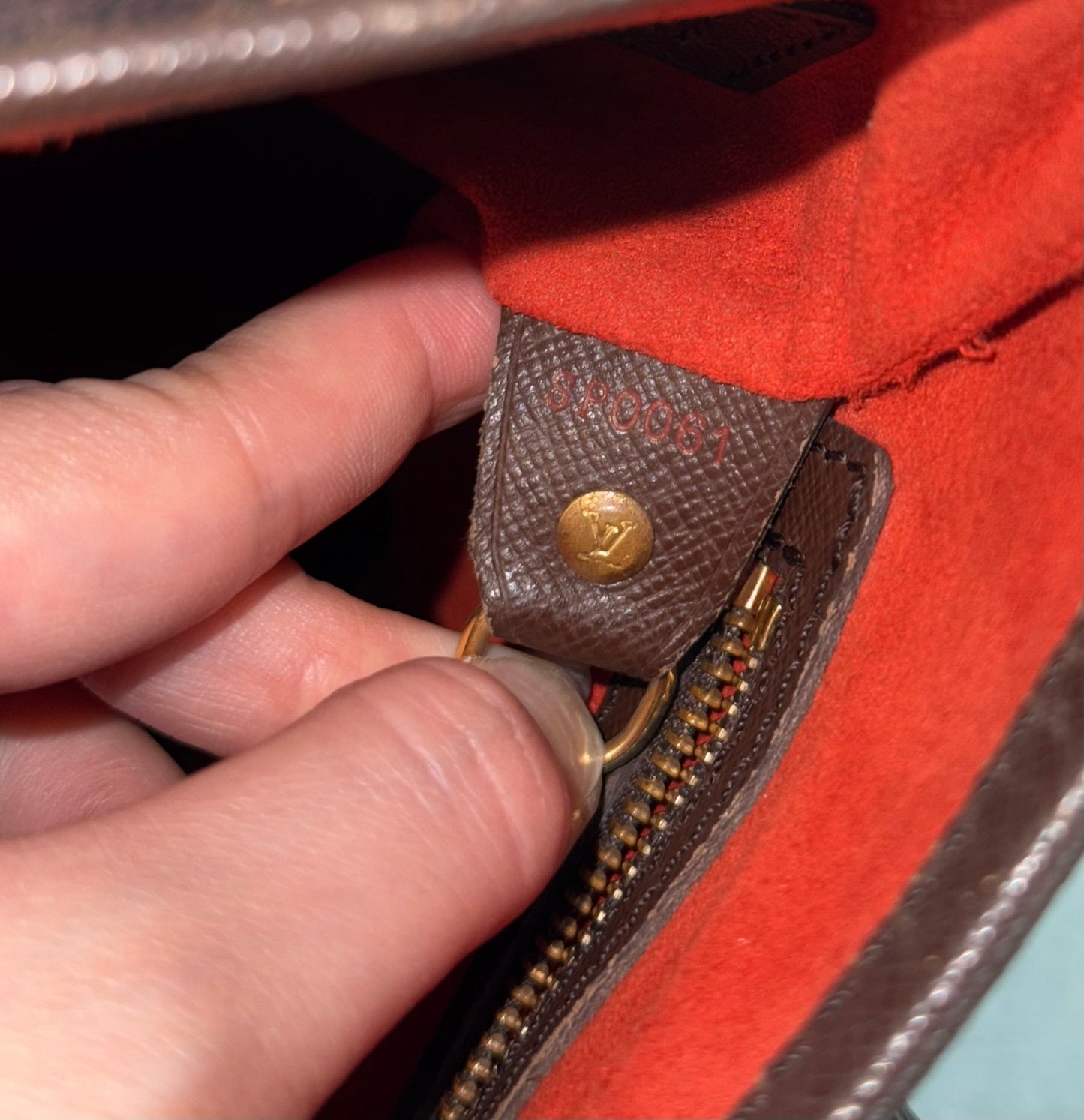 Pre-owned Authentic Louis Vuitton Bucket Damier Ebene Shoulder Bag
