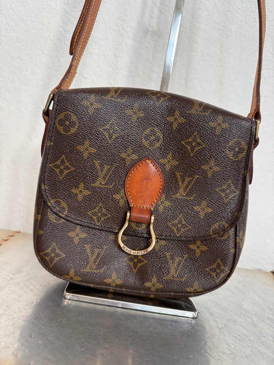 Pre-owned Authentic Louis Vuitton Saint Cloud MM Monogram Shoulder / Crossbody Bag