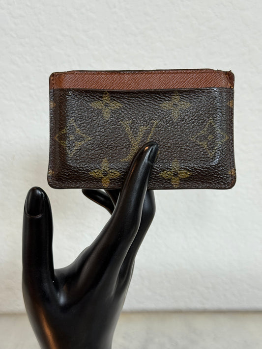 Pre-owned Authentic Louis Vuitton Monogram Card holder / Card Case / Wallet