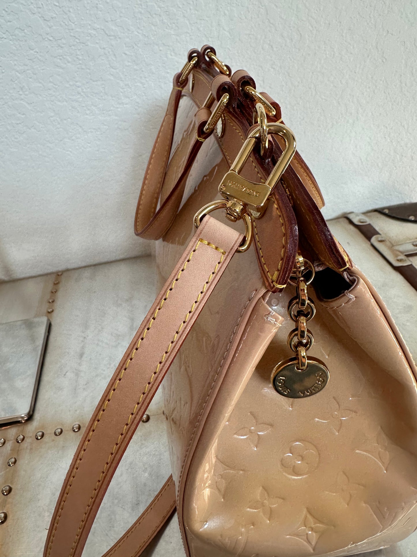 Pre-owned Authentic Louis Vuitton Brea Rose MM Angelique Tote / Shoulder Bag