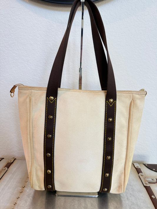 Pre-owned Louis Vuitton Antigua Cabas MM Canvas Shoulder Tote Bag
