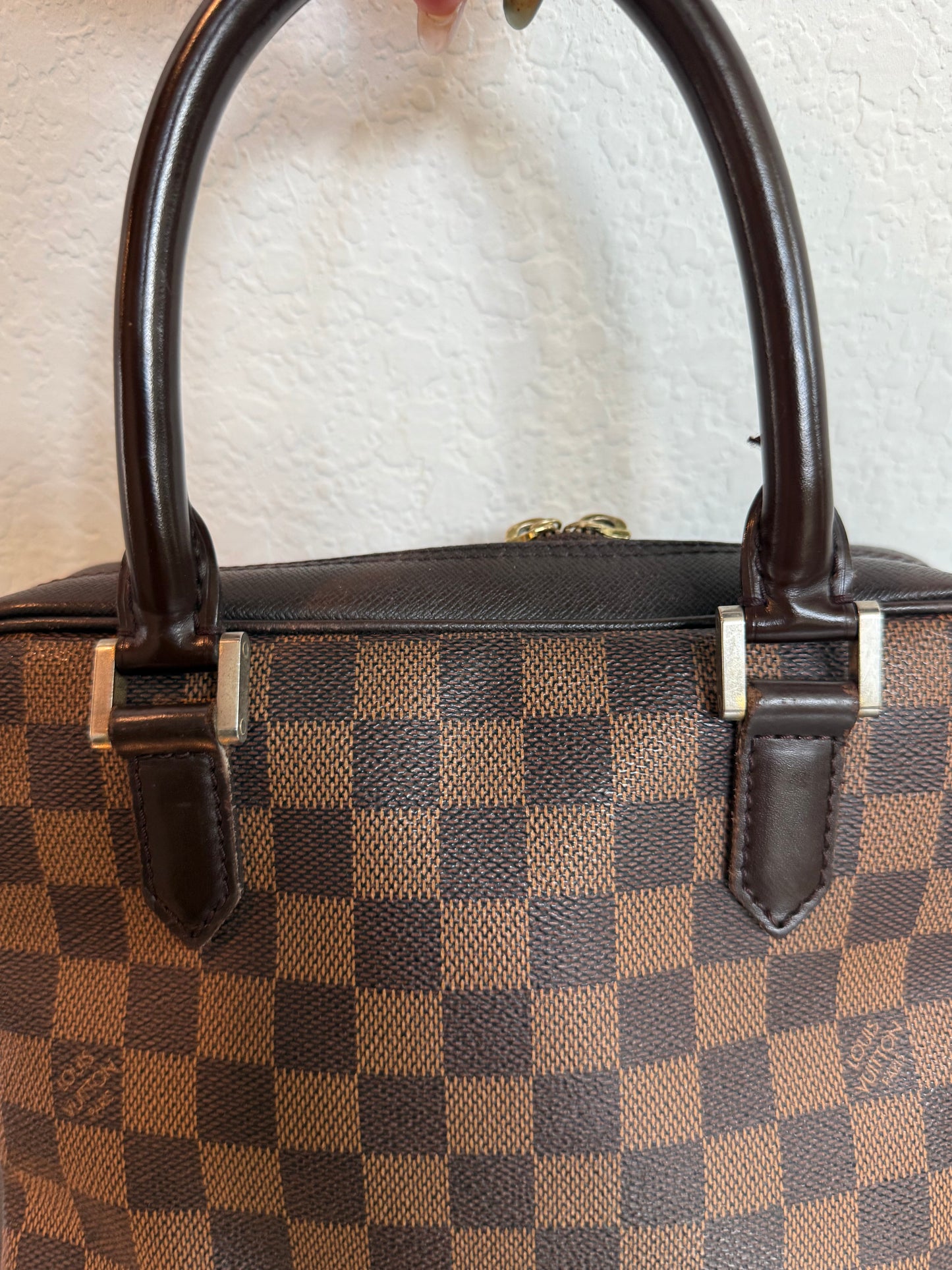 Pre-owned Authentic Louis Vuitton Brera Damier Ebene Handbag