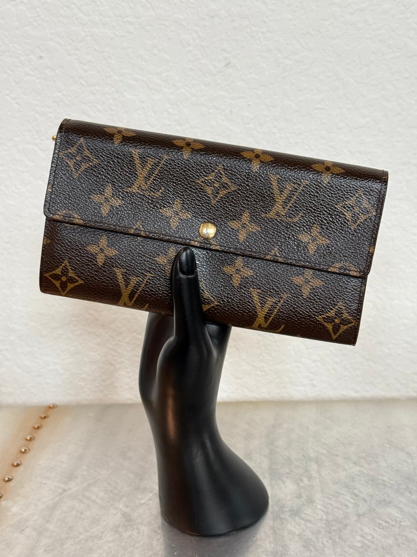 Pre-owned Authentic Louis Vuitton Portefeuille Sarah Monogram Long Wallet