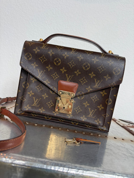 Pre-owned Authentic Louis Vuitton Monceau 26 Monogram Shoulder / Crossbody Bag