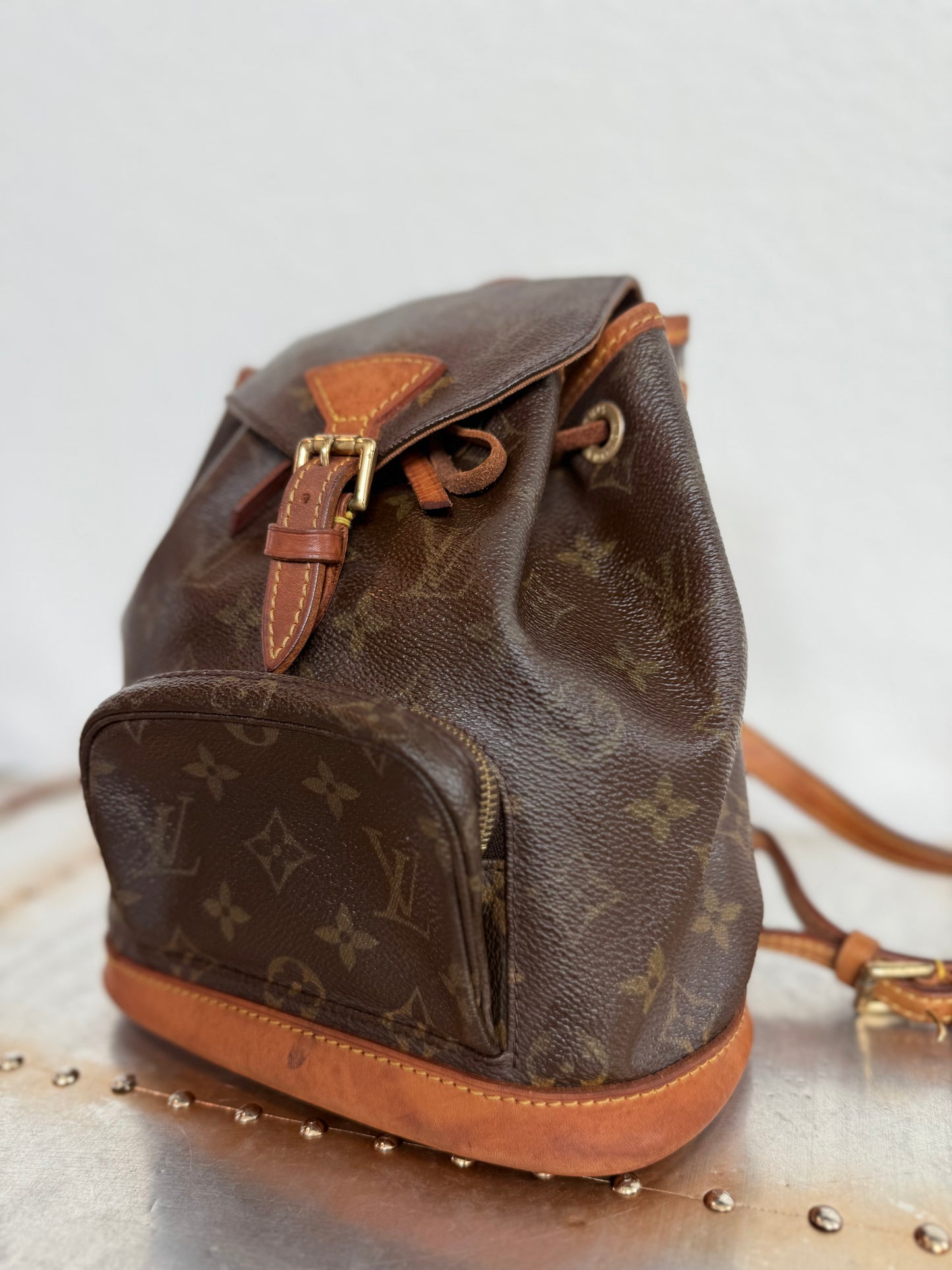 Pre-owned Authentic Louis Vuitton Montsouris Mini Monogram Backpack