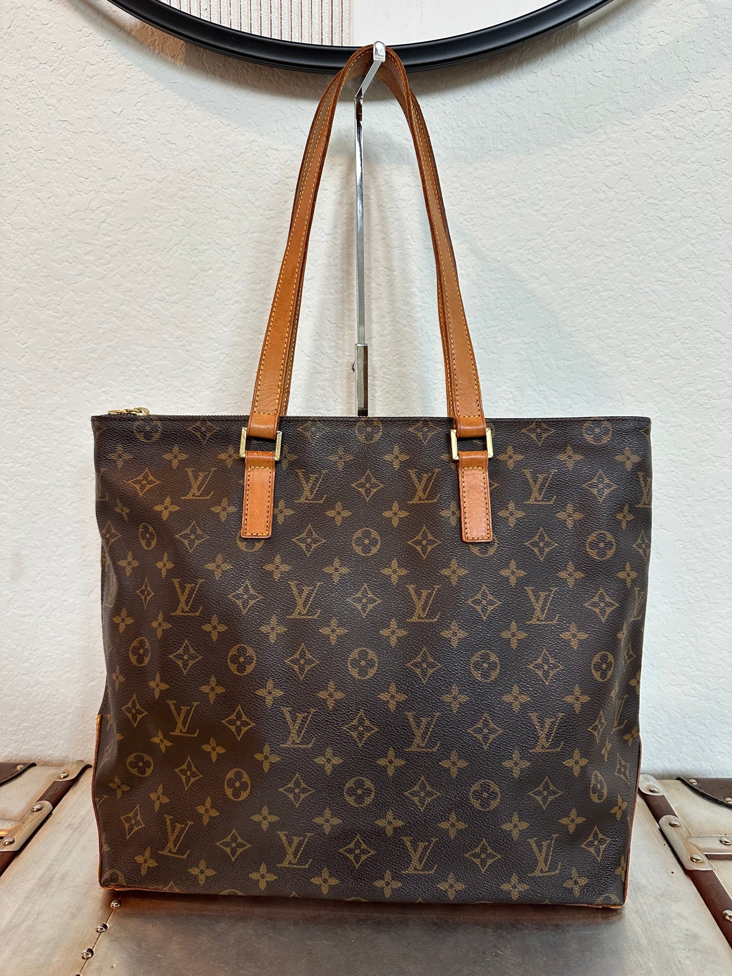 Pre-owned Authentic Louis Vuitton Cabas Mezzo Monogram Shoulder Tote Bag
