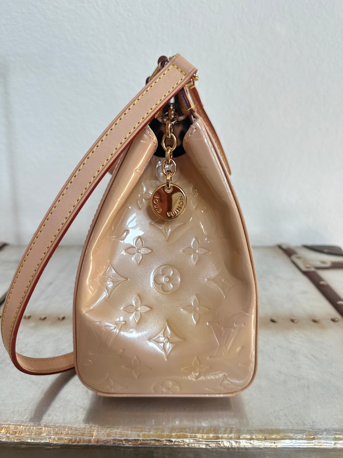 Pre-owned Authentic Louis Vuitton Brea Rose MM Angelique Tote / Shoulder Bag