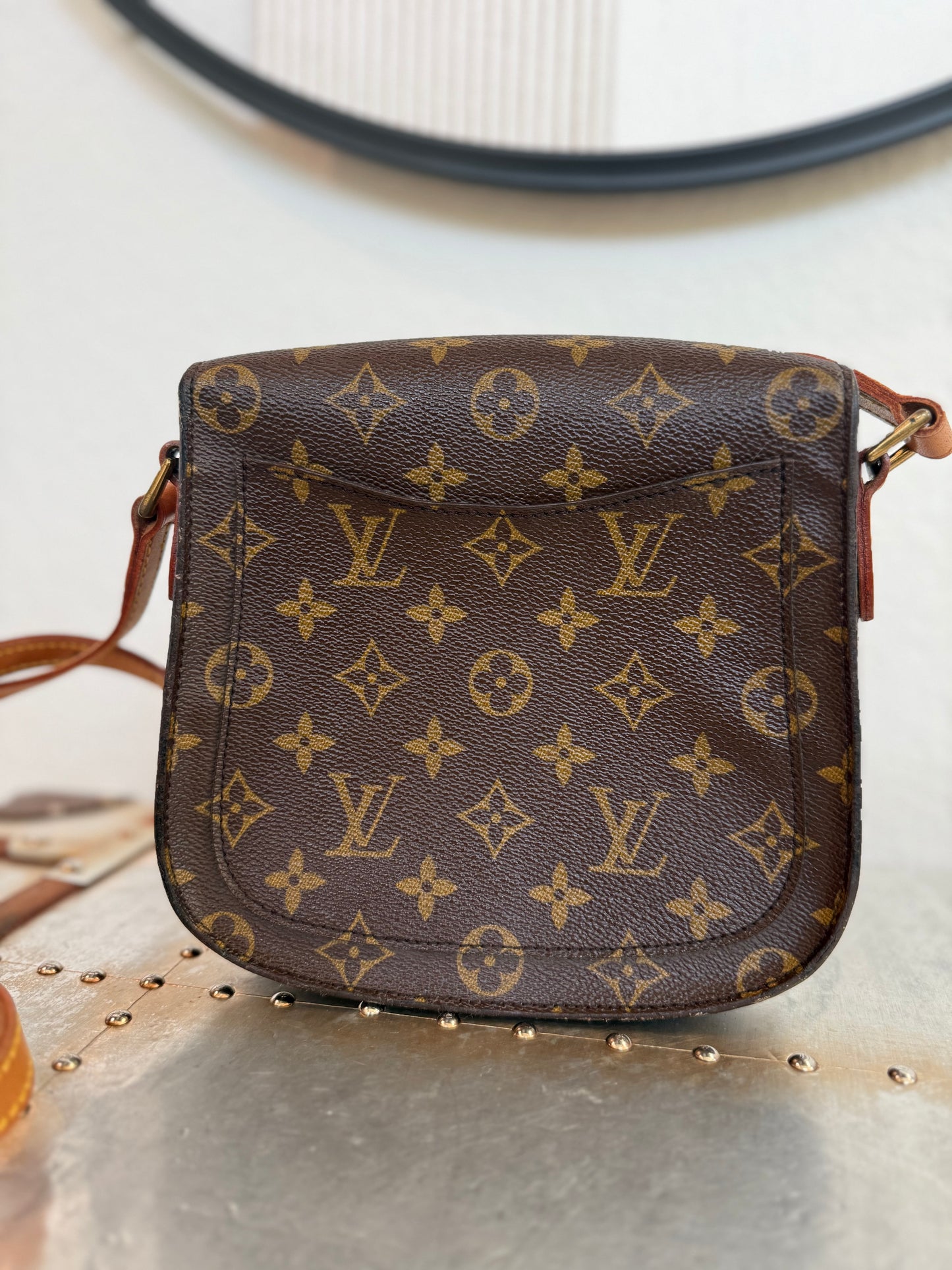 Pre-owned Authentic Louis Vuitton Saint Cloud MM Monogram Shoulder / Crossbody Bag