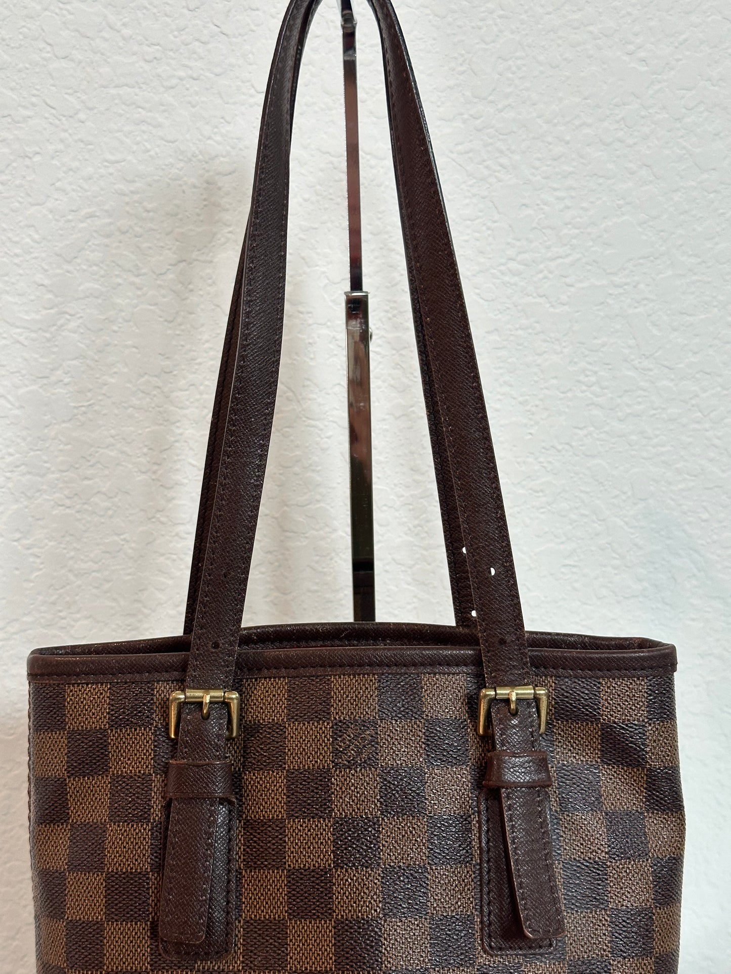 Pre-owned Authentic Louis Vuitton Bucket Damier Ebene Shoulder Bag