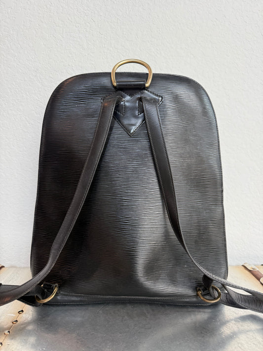 Pre-owned Authentic Louis Vuitton Gobelins Epi Black Backpack