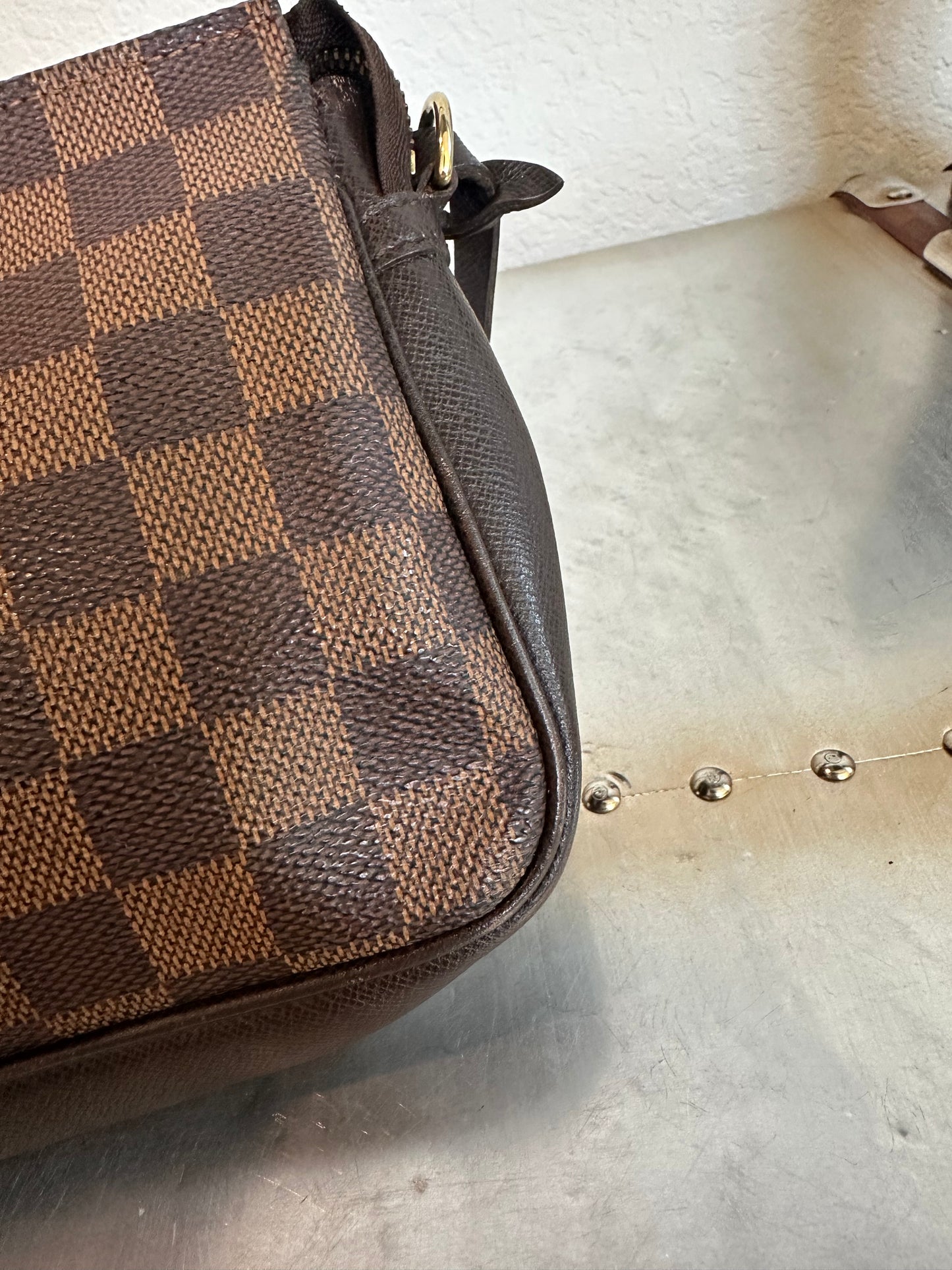 Pre-owned Authentic Louis Vuitton Damier Ebene Trousse Pochette Handbag