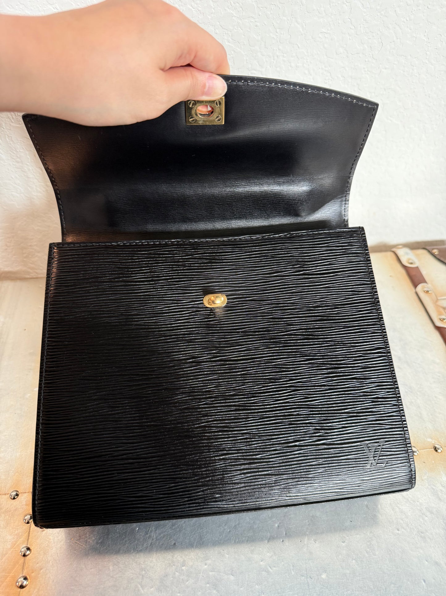 Pre-owned Authentic Louis Vuitton Malesherbes Epi handbag