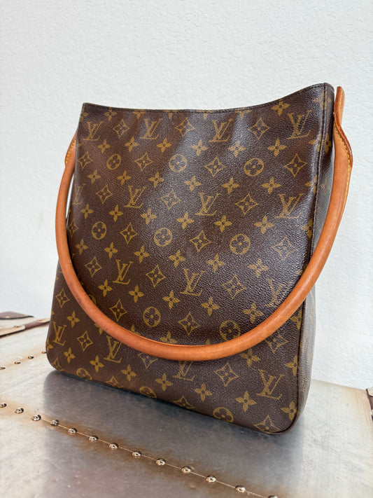 Pre-owned Authentic Louis Vuitton Looping GM Monogram Shoulder Bag