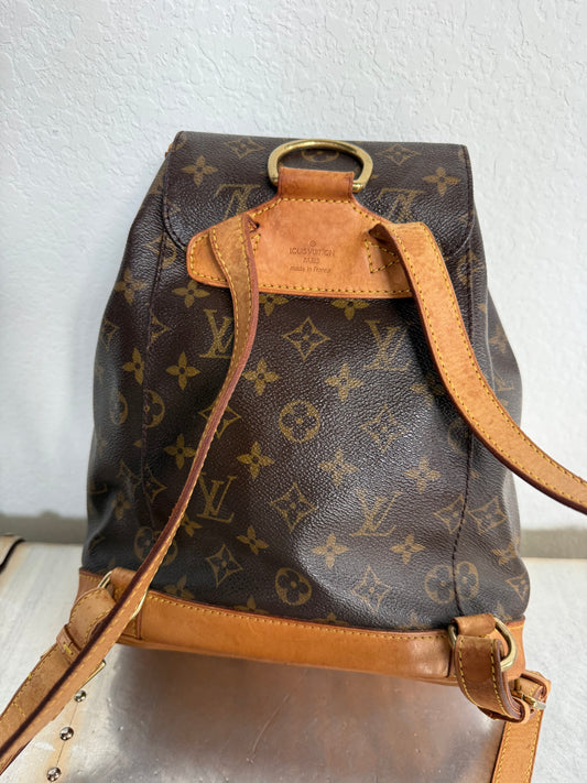 Pre-owned Authentic Louis Vuitton Montsouris MM Monogram Backpack
