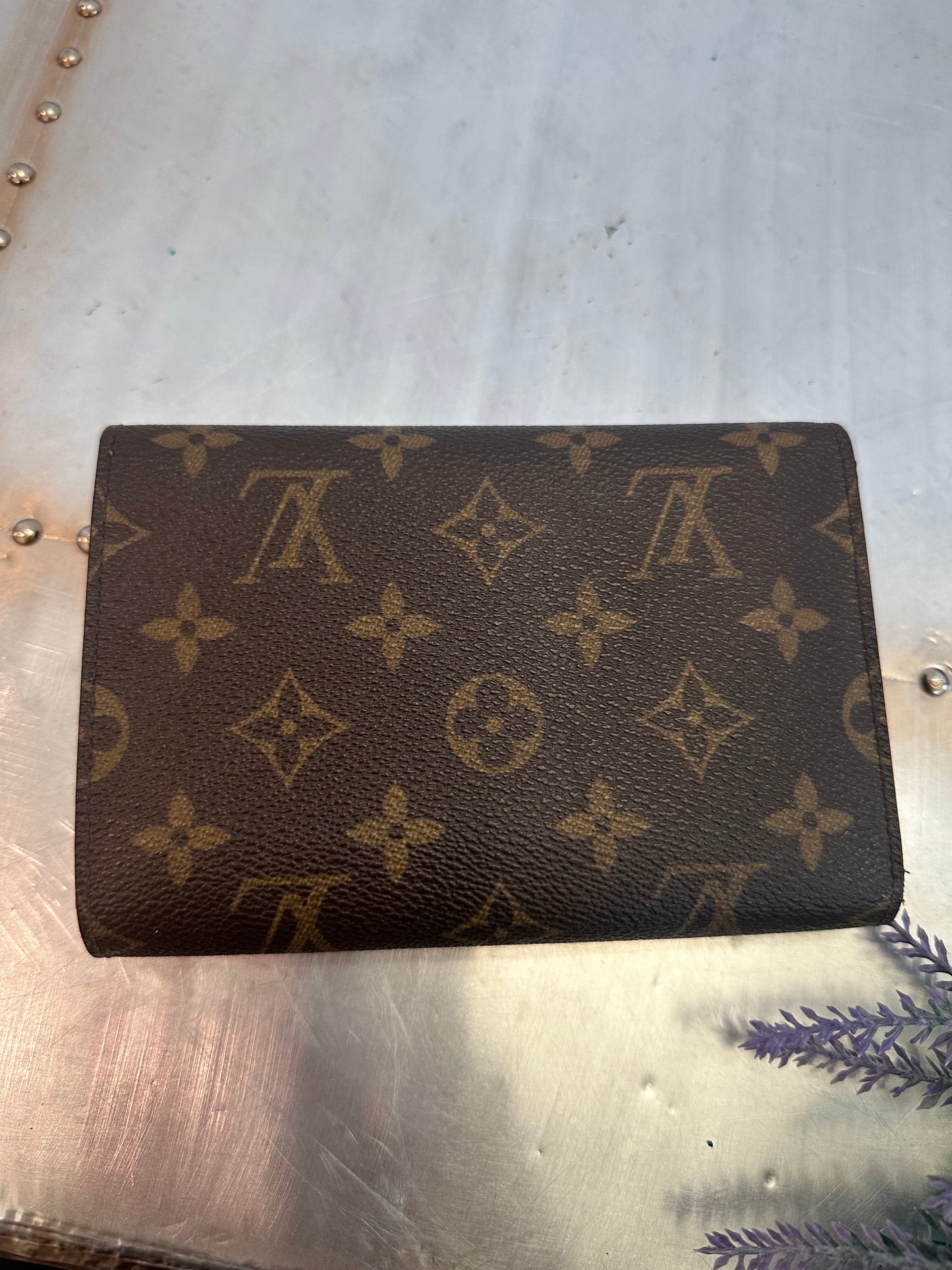 Pre-owned Authentic Louis Vuitton Porte Tresor Etui Papier Monogram Trifold Wallet