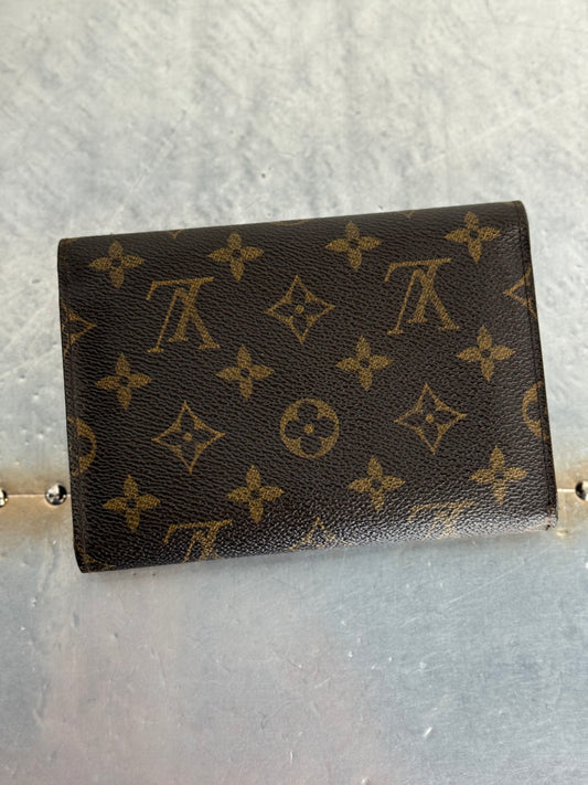 Pre-owned Authentic Louis Vuitton Porte Tresor Etui Papier Monogram Trifold Wallet