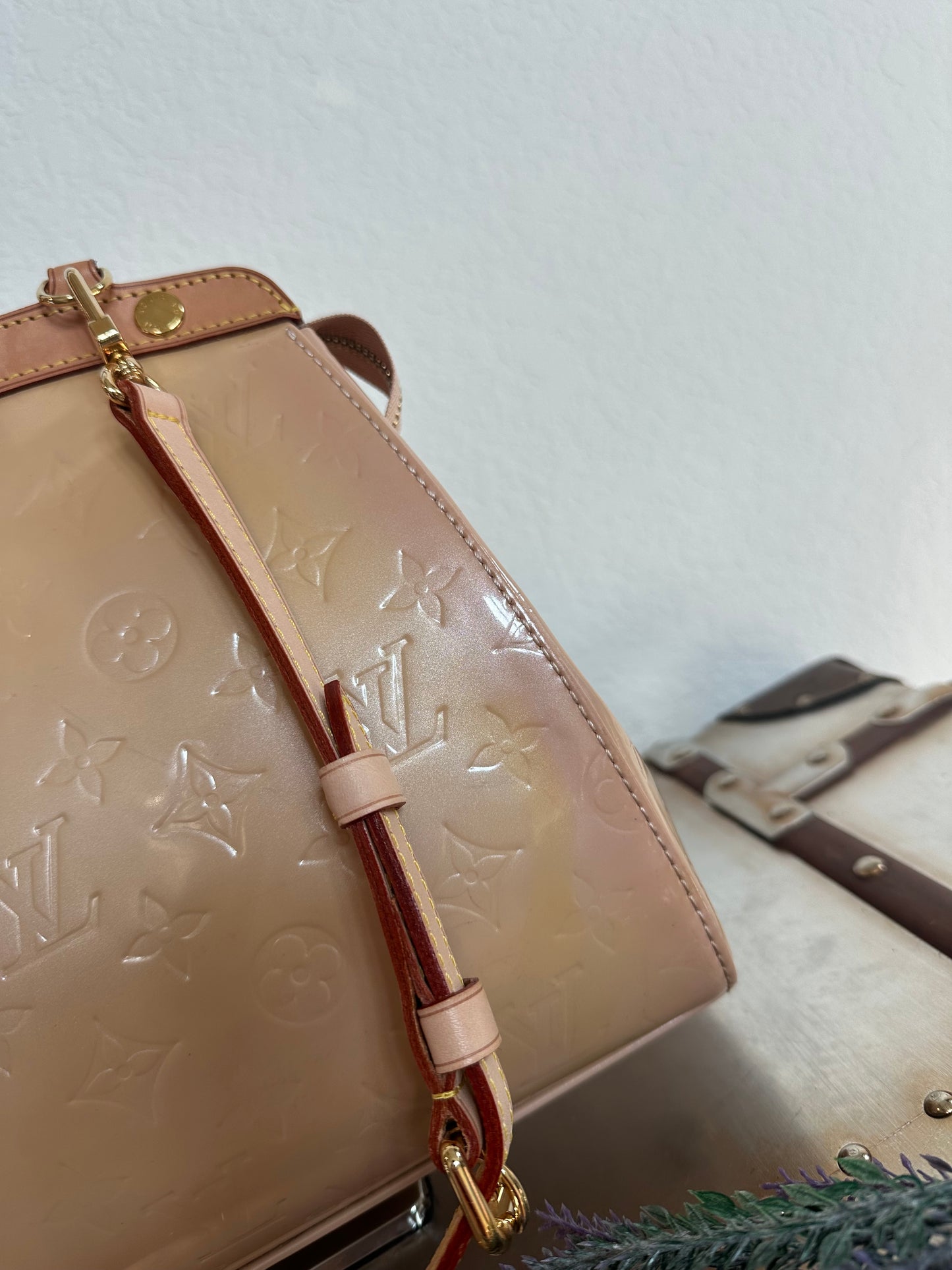 Pre-owned Authentic Louis Vuitton Brea Rose MM Angelique Tote / Shoulder Bag