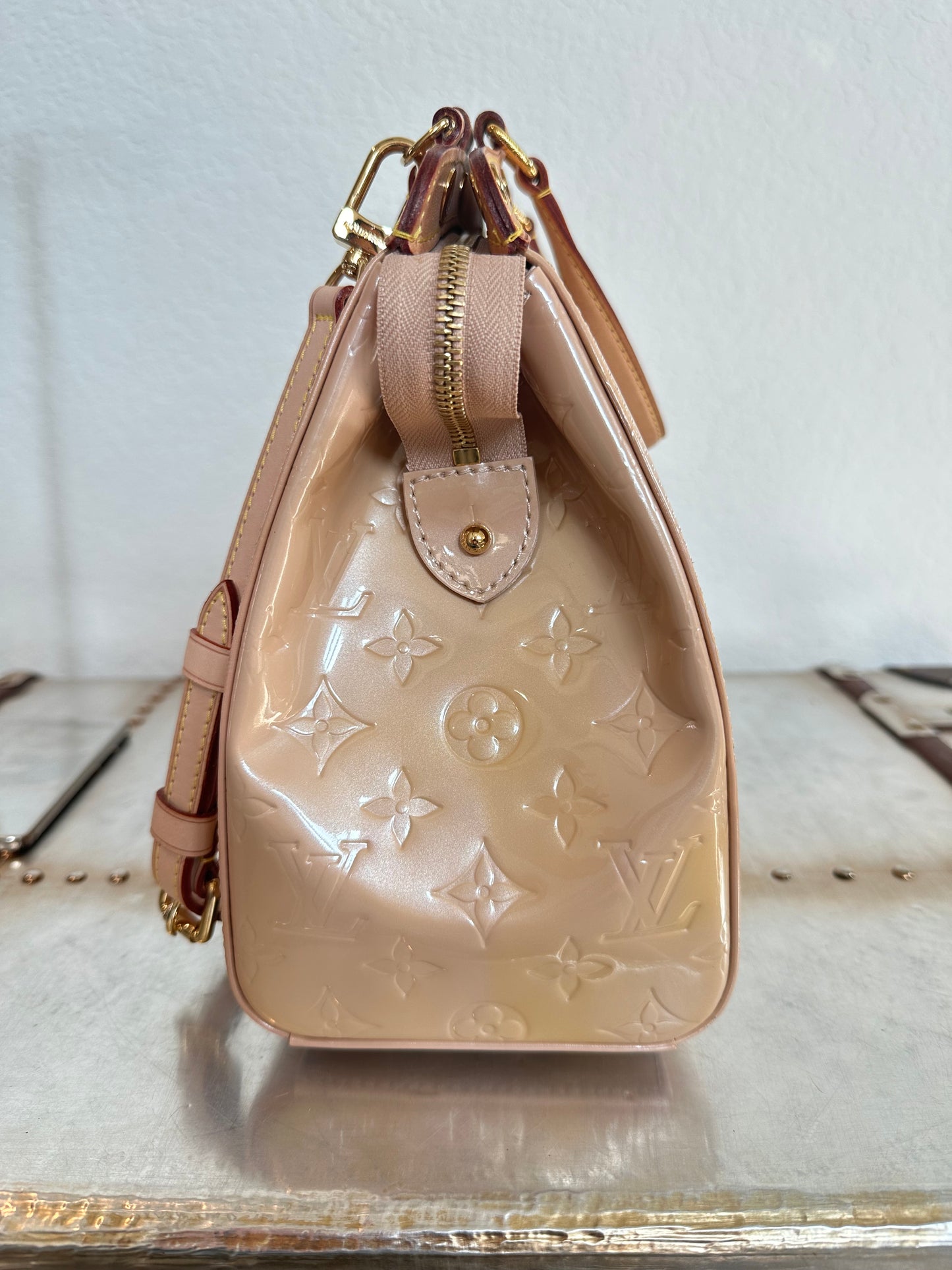 Pre-owned Authentic Louis Vuitton Brea Rose MM Angelique Tote / Shoulder Bag
