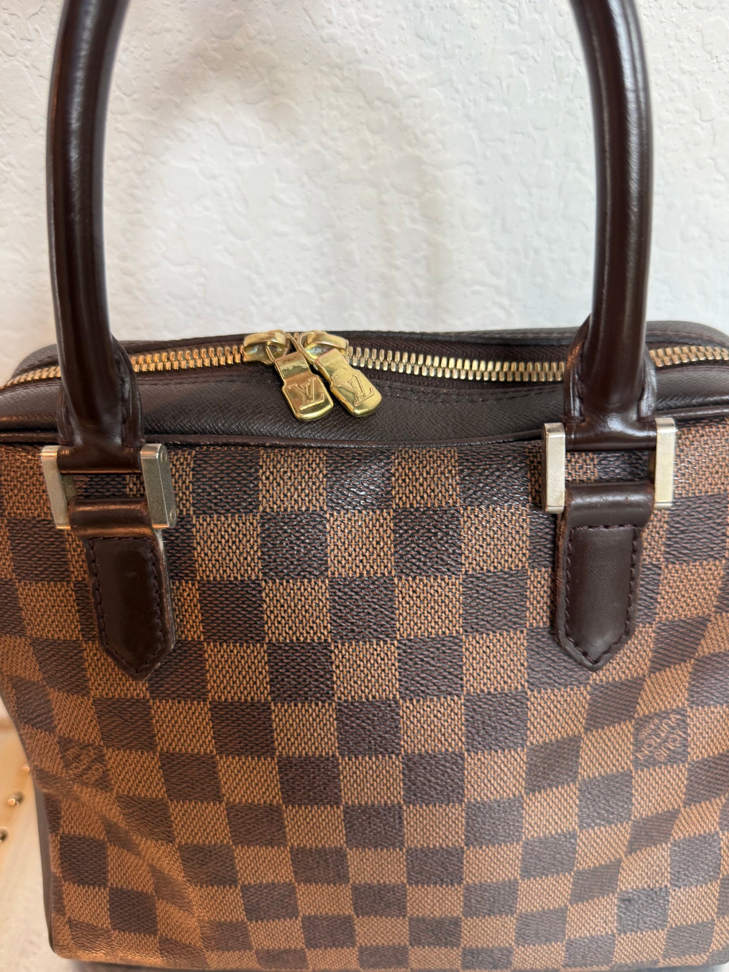 Pre-owned Authentic Louis Vuitton Brera Damier Ebene Handbag