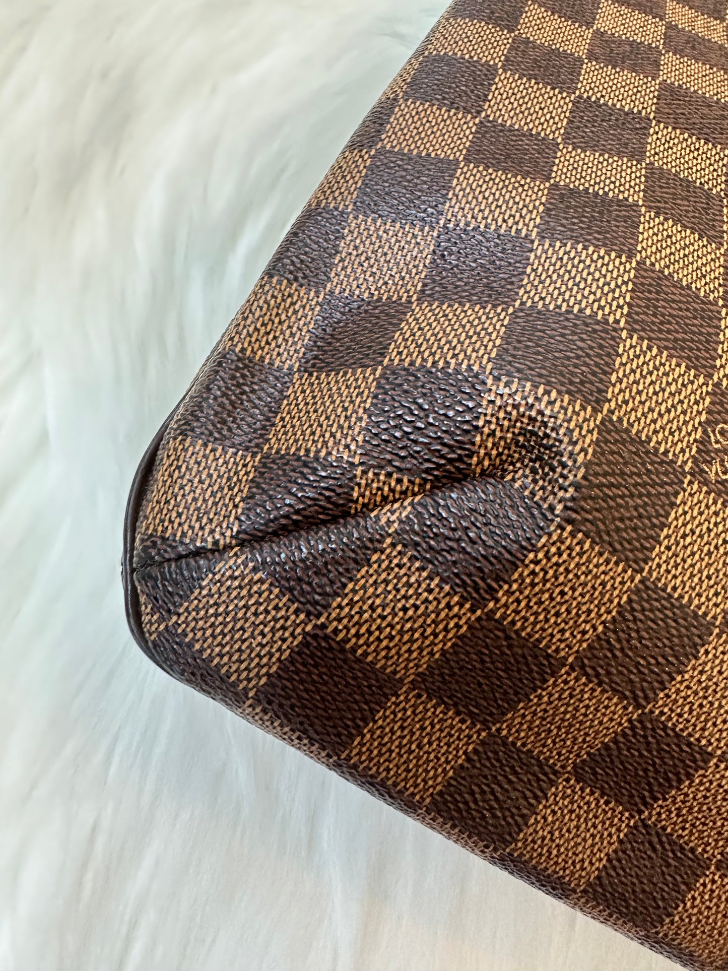 Pre-owned Authentic Louis Vuitton Musette Salsa GM Damier Ebene Shoulder / Crossbody Bag
