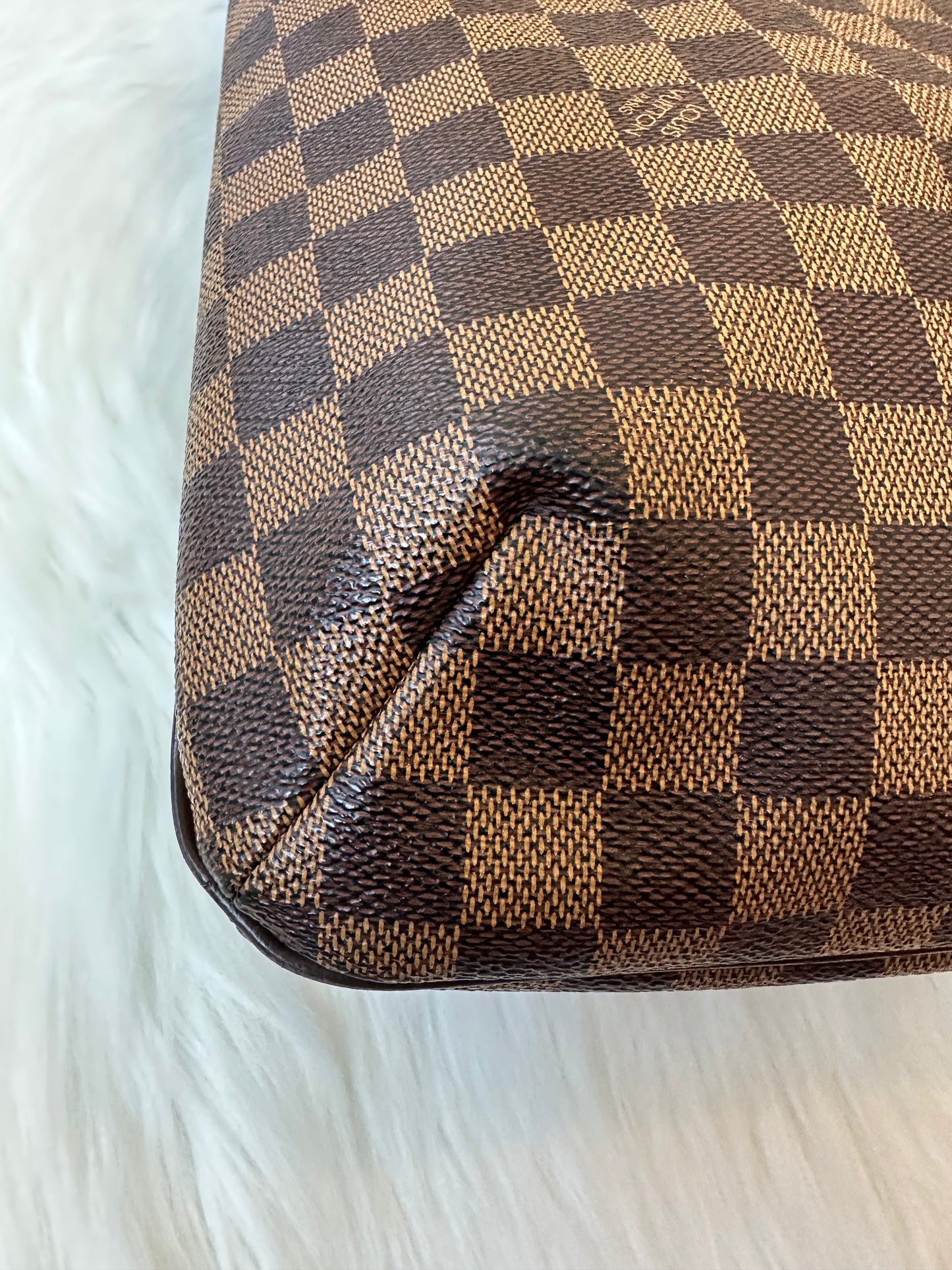 Pre-owned Authentic Louis Vuitton Musette Salsa GM Damier Ebene Shoulder / Crossbody Bag