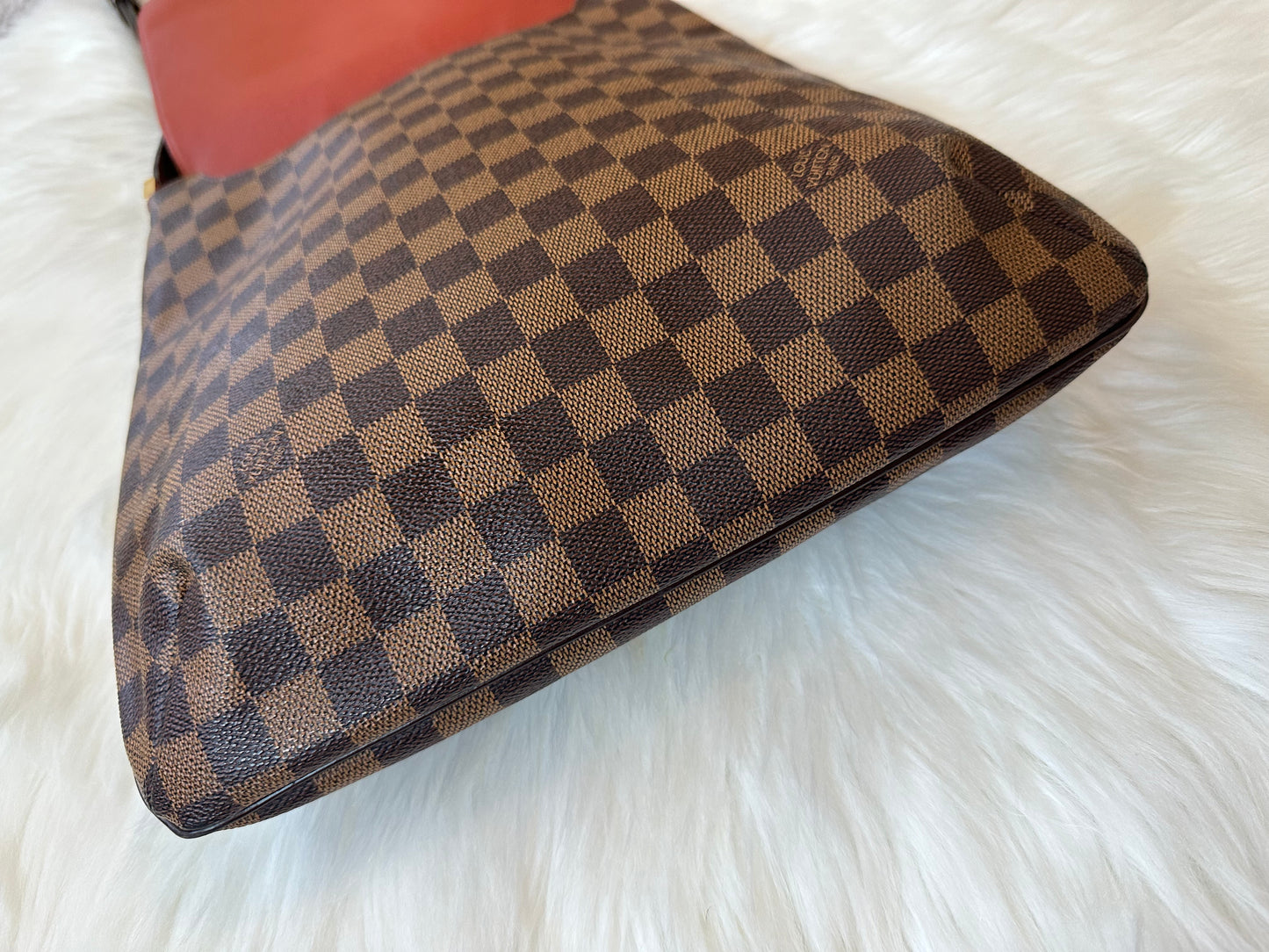 Pre-owned Authentic Louis Vuitton Musette Salsa GM Damier Ebene Shoulder / Crossbody Bag