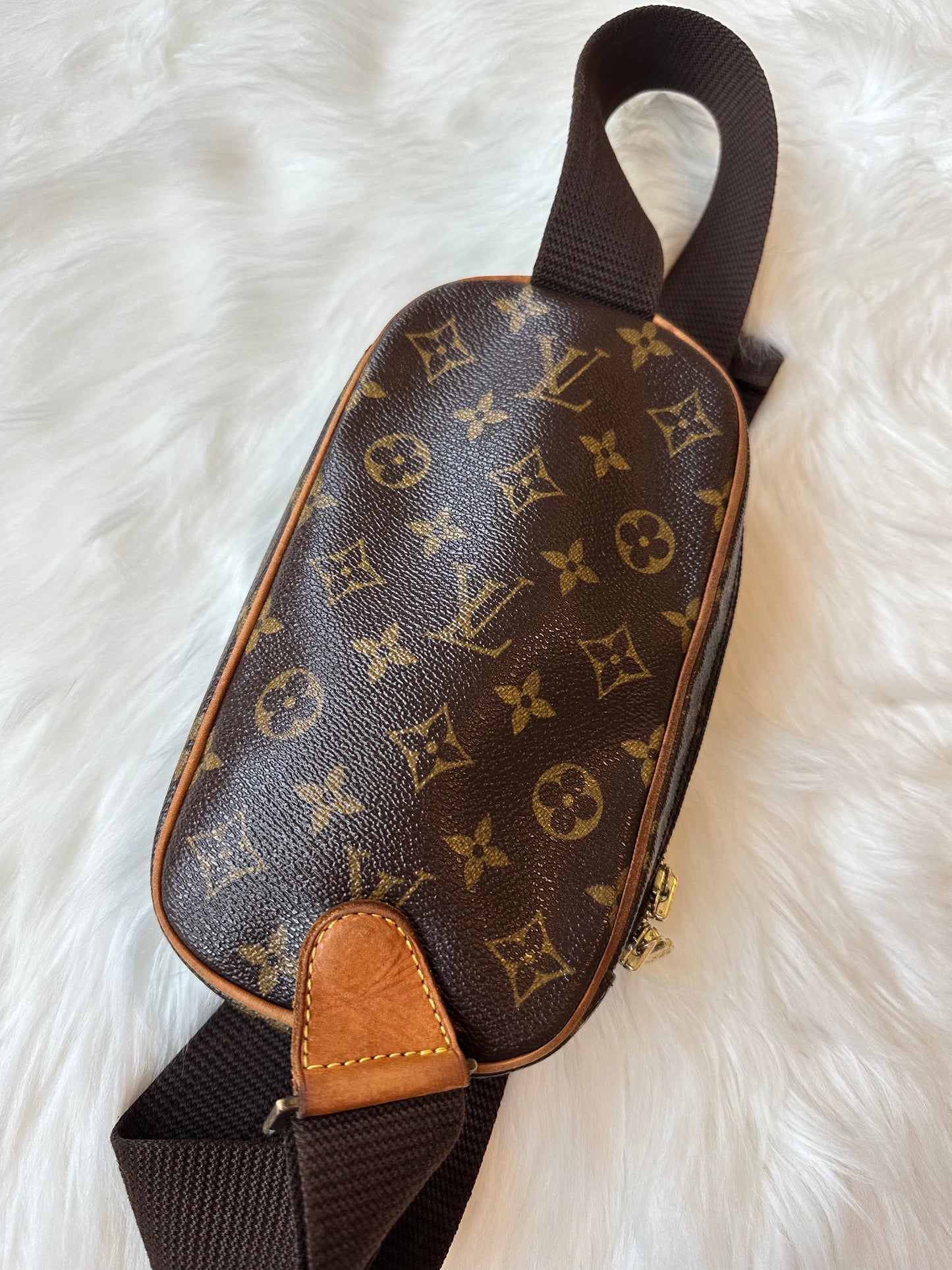 Pre-owned Authentic Louis Vuitton Pochette Gange Monogram Bum Bag