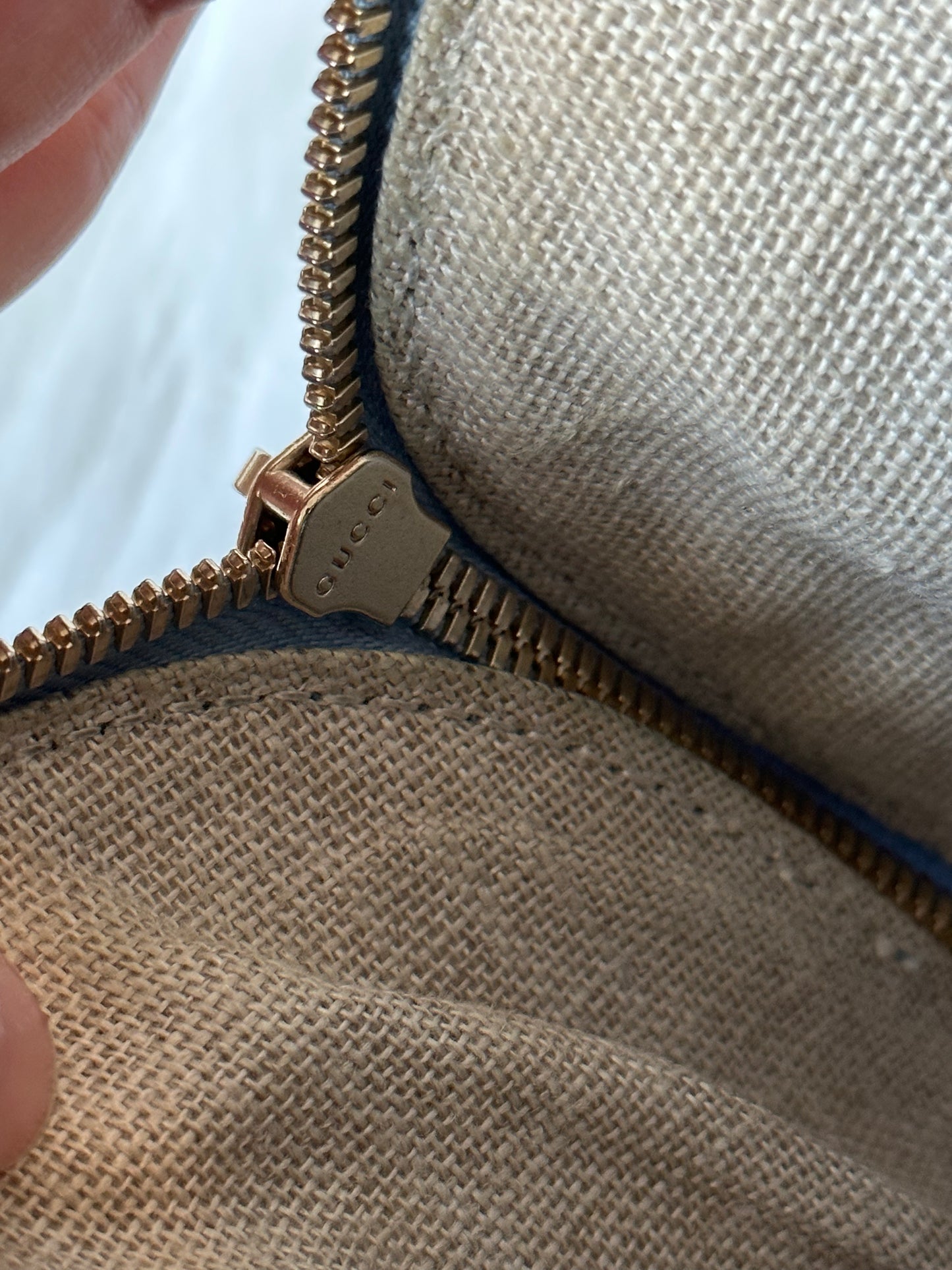 Pre-owned Authentic GUCCI Mini Dome Microguccissima GG Light Blue Leather Crossbody Bag