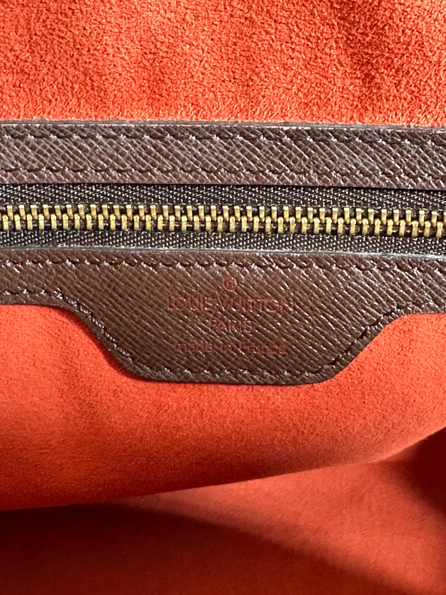 Pre-owned Authentic Louis Vuitton Brera Damier Ebene Handbag