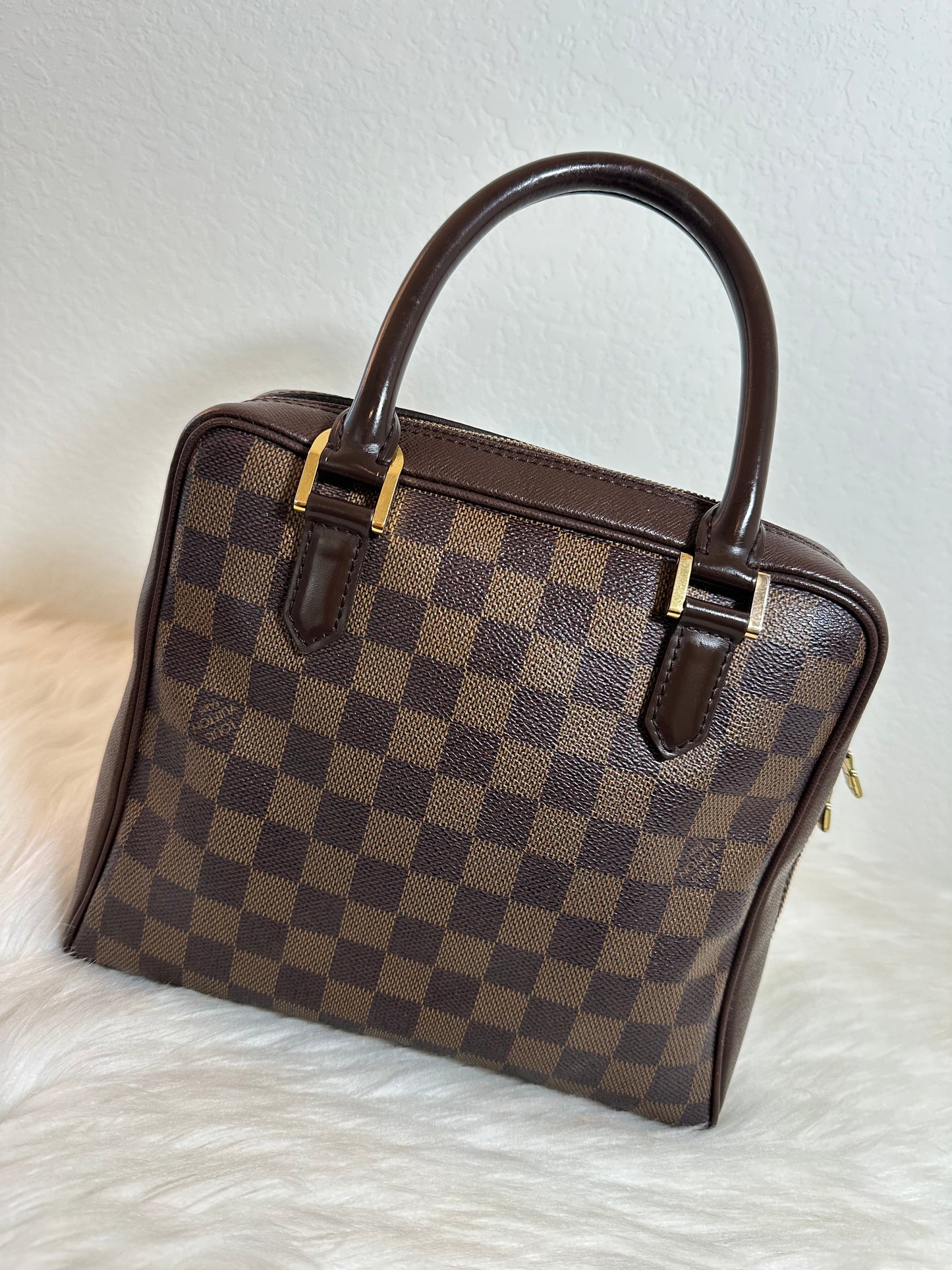 Pre-owned Authentic Louis Vuitton Brera Damier Ebene Handbag