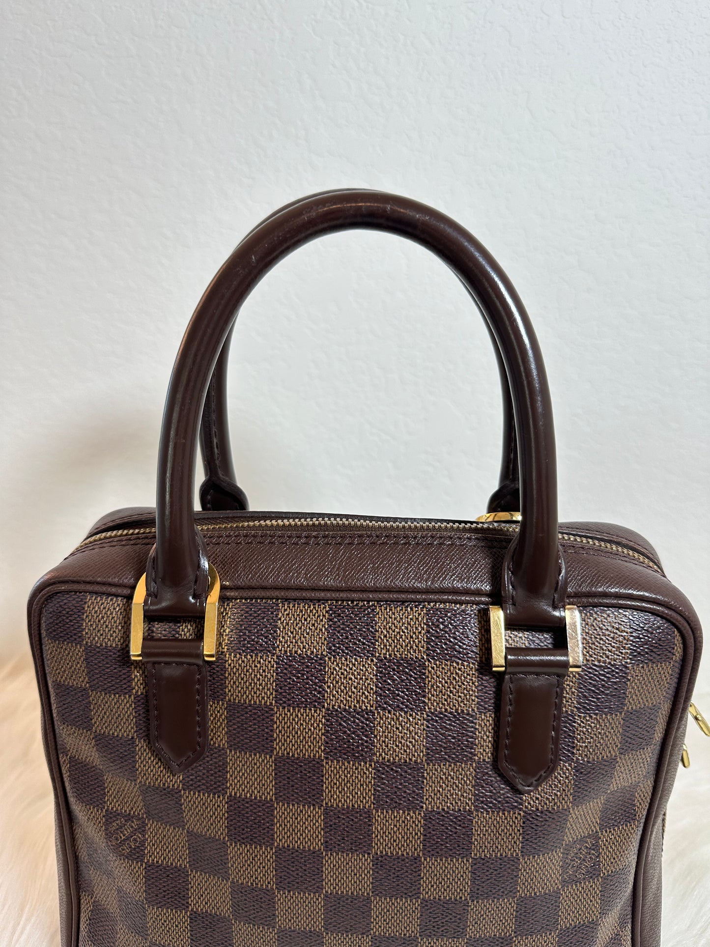 Pre-owned Authentic Louis Vuitton Brera Damier Ebene Handbag