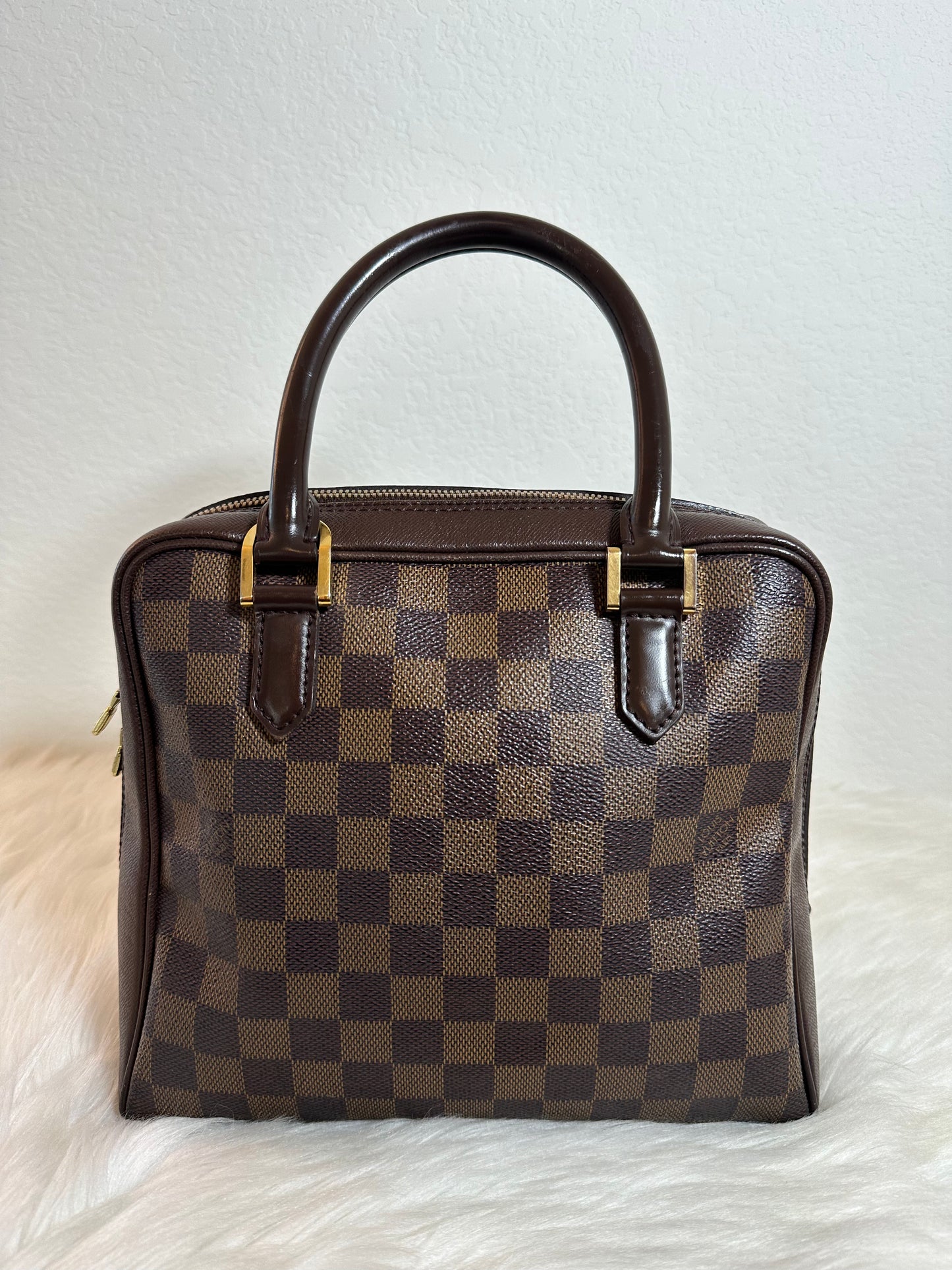 Pre-owned Authentic Louis Vuitton Brera Damier Ebene Handbag