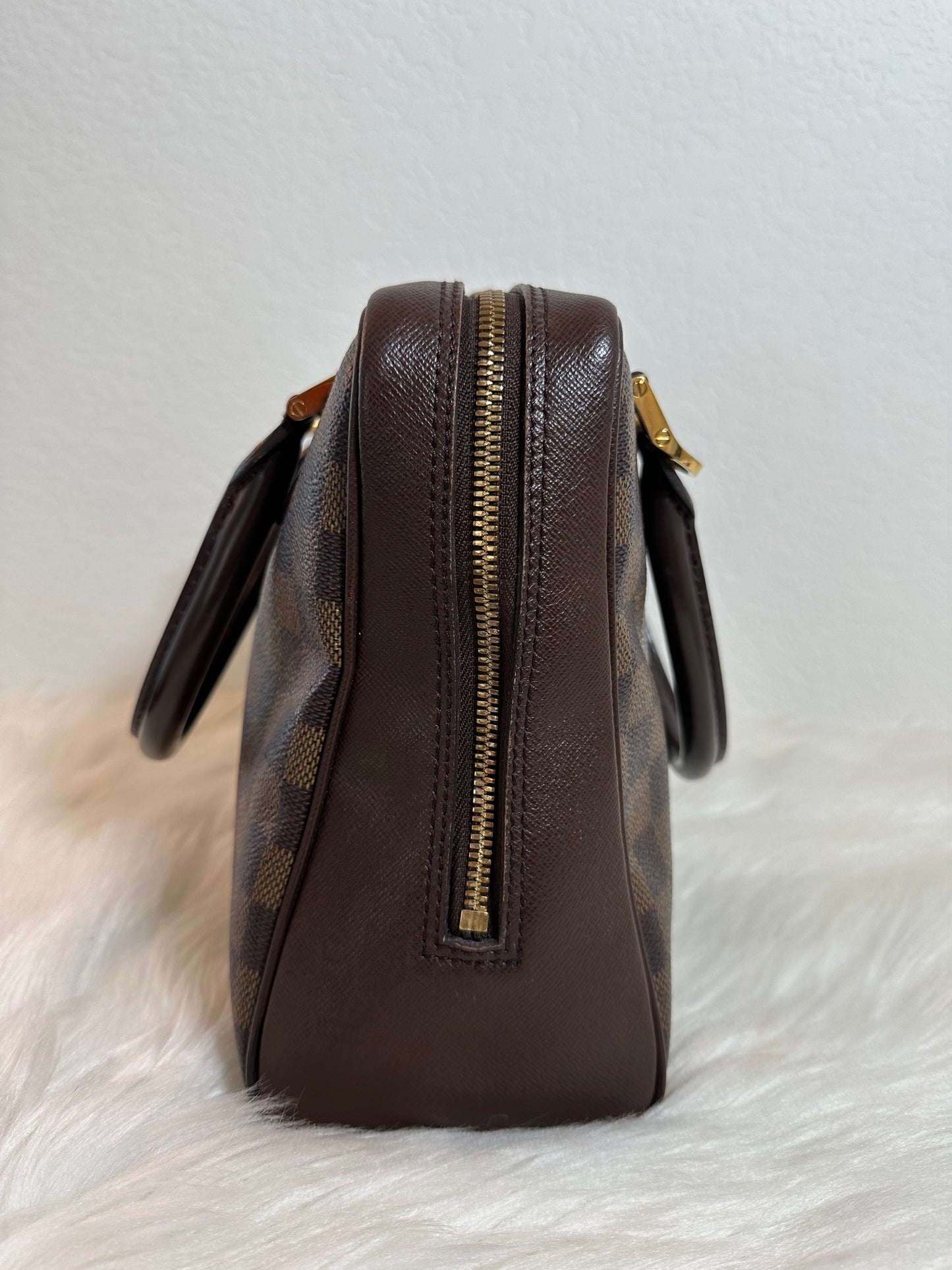 Pre-owned Authentic Louis Vuitton Brera Damier Ebene Handbag