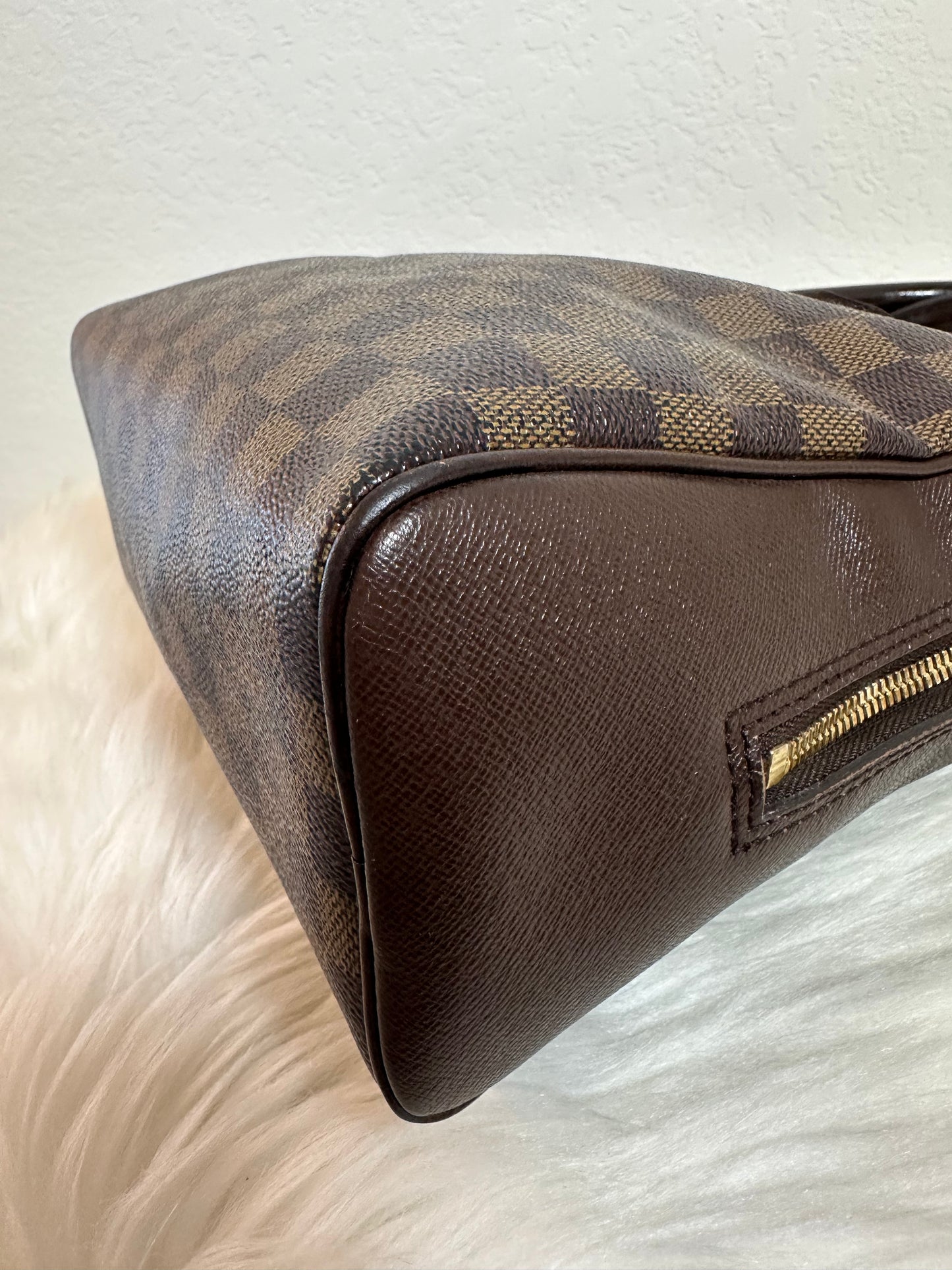 Pre-owned Authentic Louis Vuitton Brera Damier Ebene Handbag