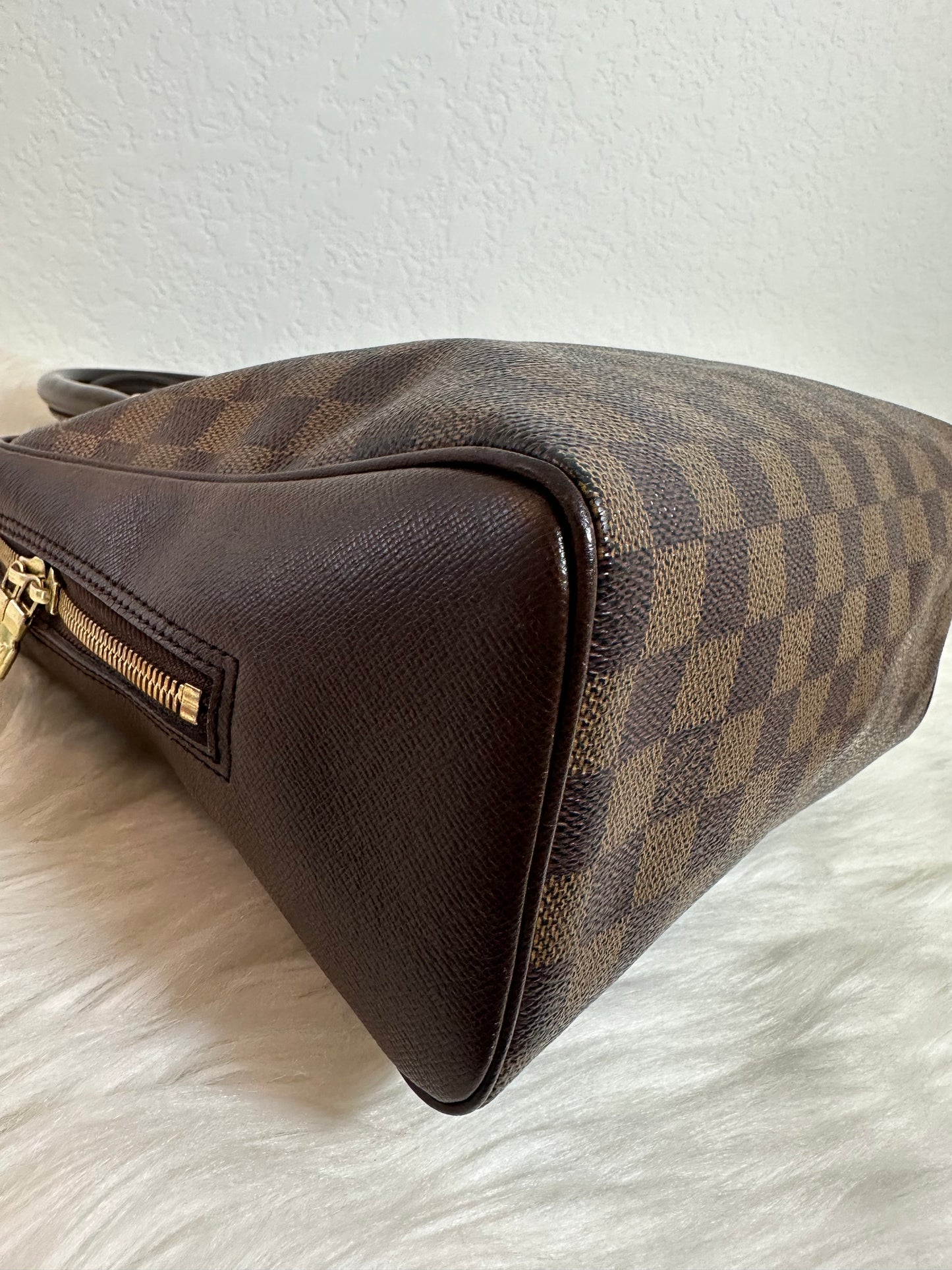 Pre-owned Authentic Louis Vuitton Brera Damier Ebene Handbag