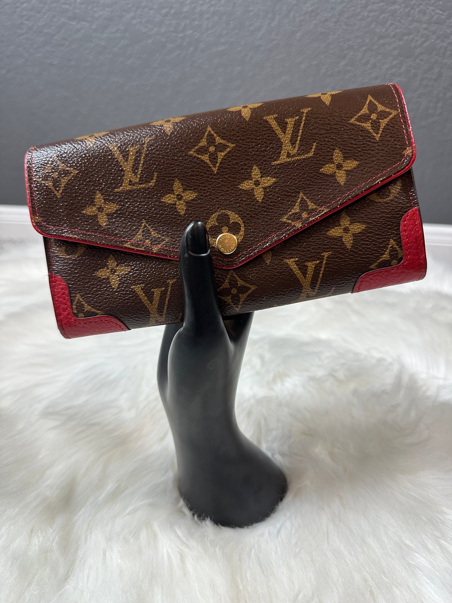 Pre-owned Authentic Louis Vuitton Monogram Sarah Retiro Long Wallet