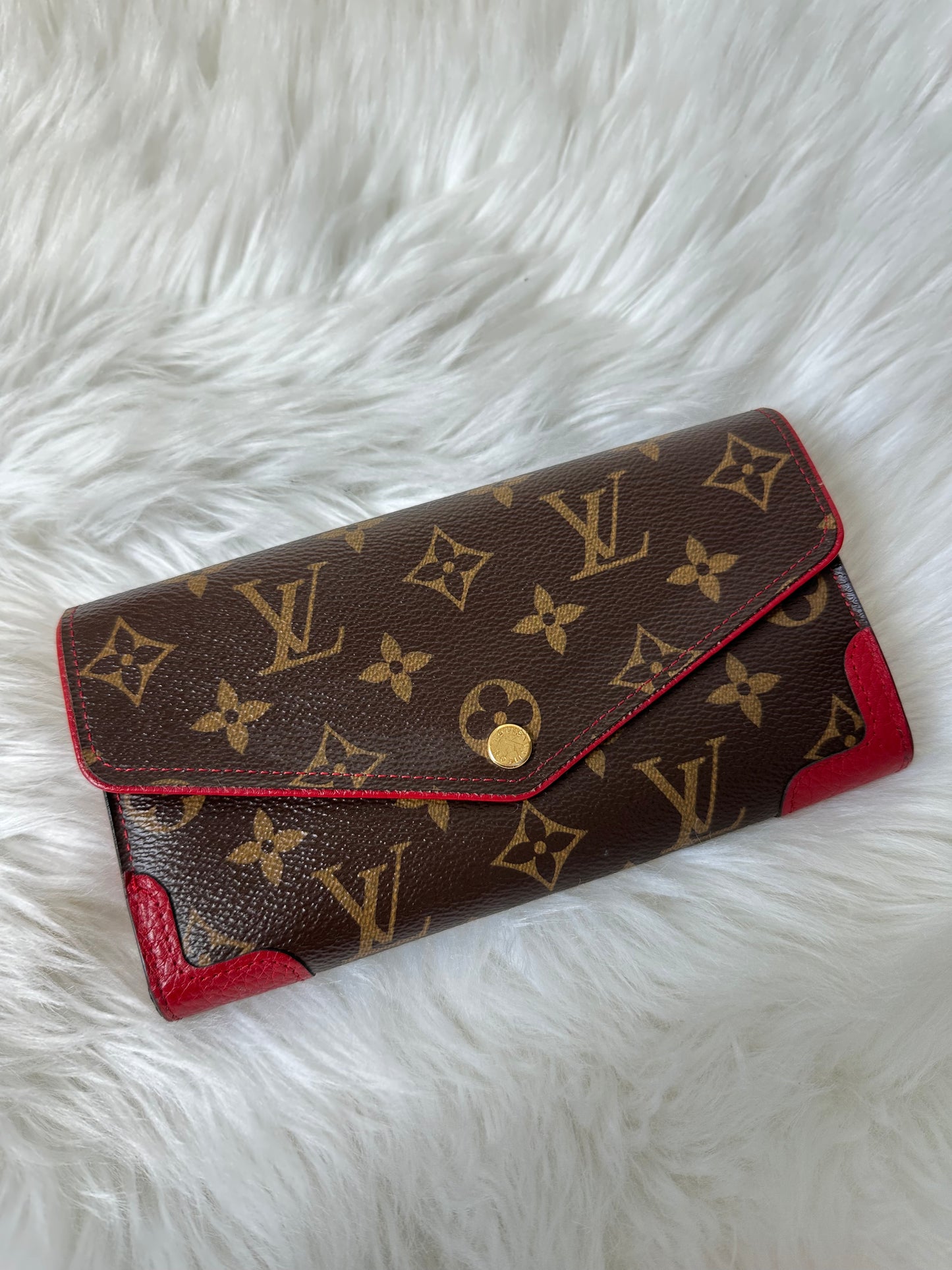 Pre-owned Authentic Louis Vuitton Monogram Sarah Retiro Long Wallet