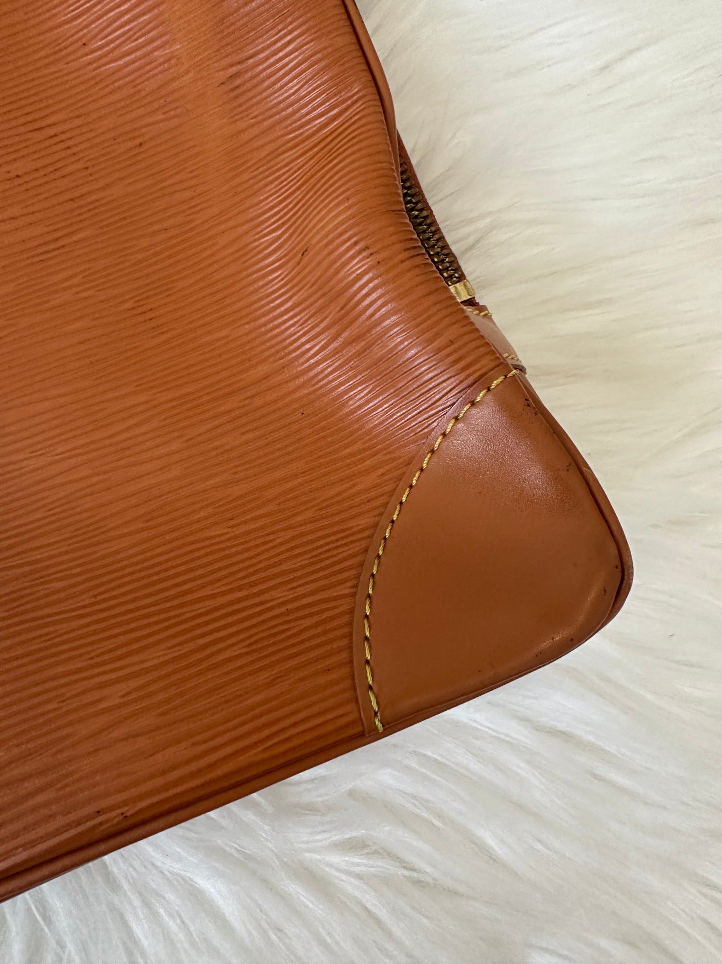 Pre-owned Authentic Louis Vuitton Epi Porte Documents Voyage Briefcase / Laptop Bag